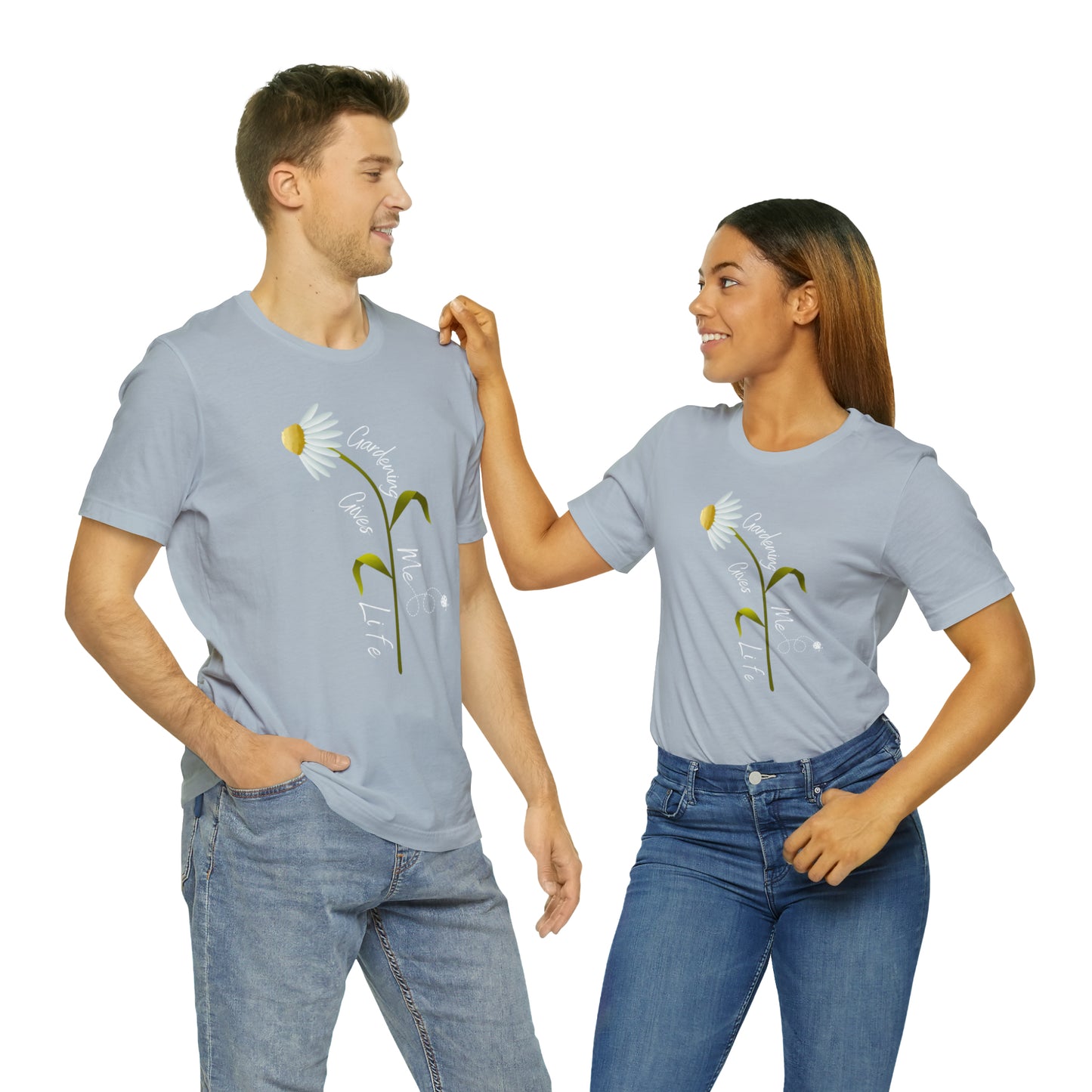 Unisex Gardening Shirt, Daisy and Ladybug Gardening Gives Me Life