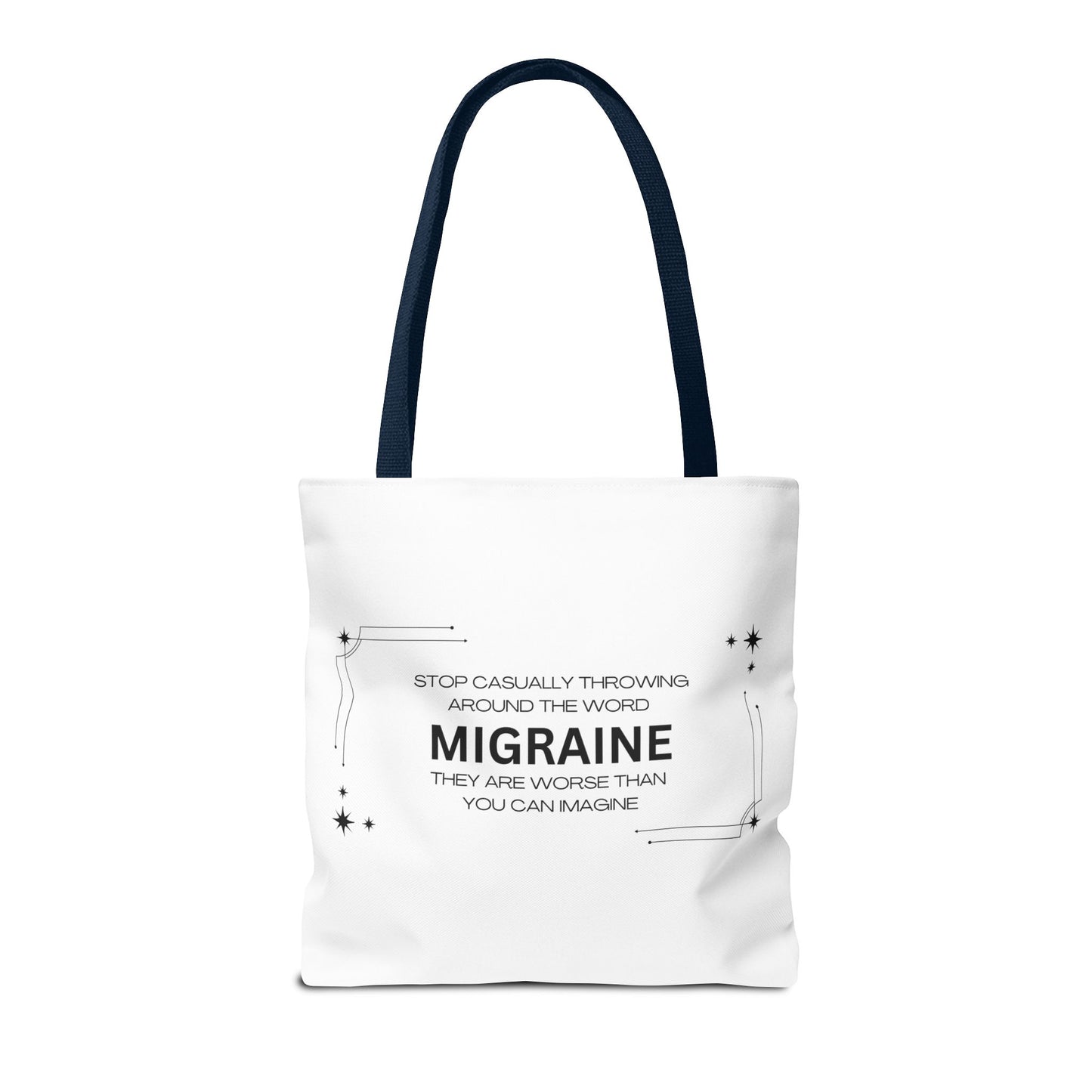 Unisex Migraine Day Invisible Illness Warrior Tote Bag