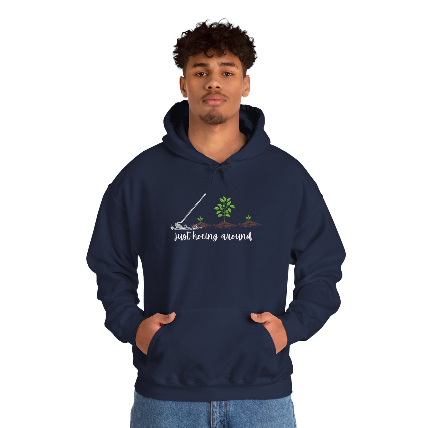 Unisex Heavy Blend™ Just Hoeing Around Gardening Hooded Sweatshirt