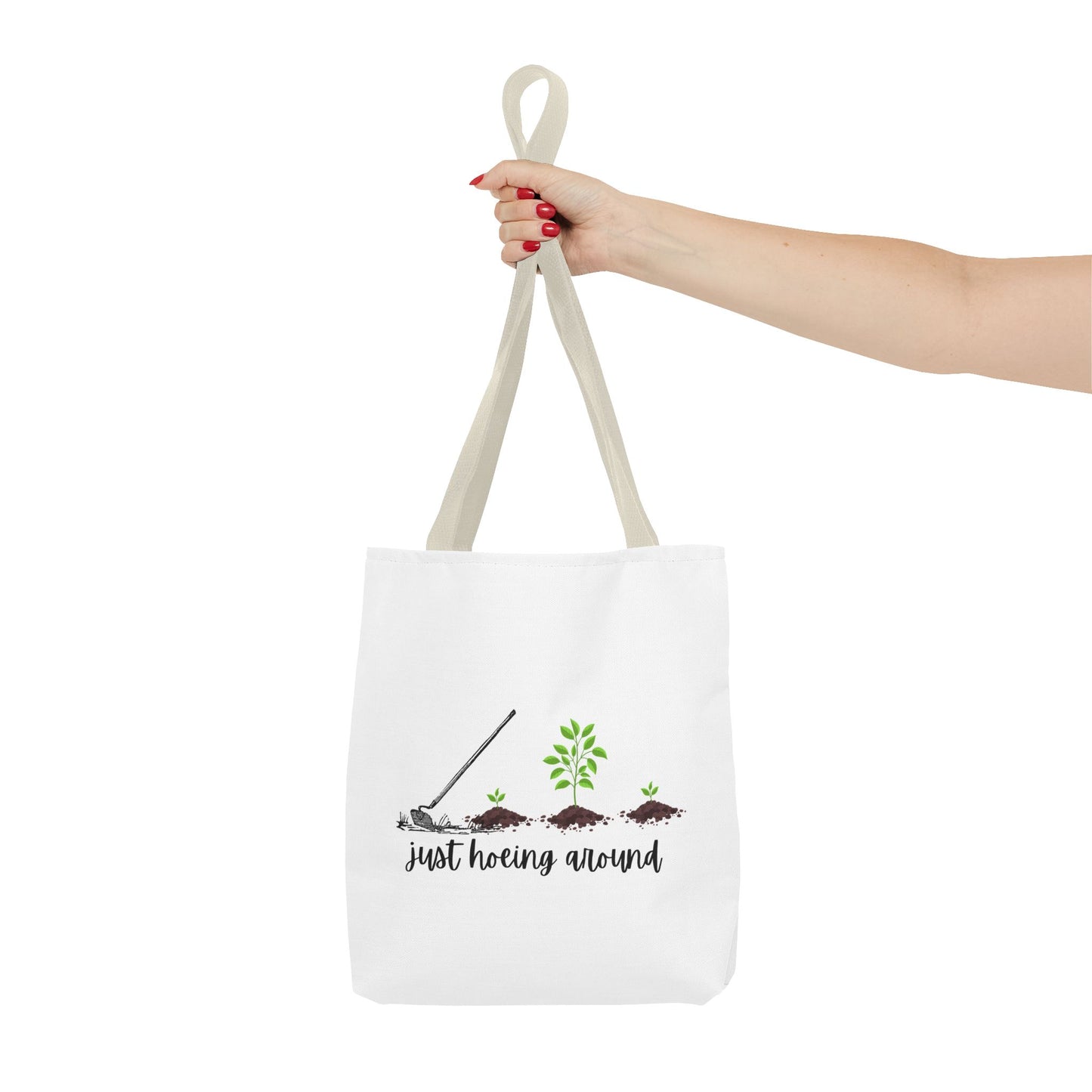 Unisex Just Hoeing Around Gardening Themed All Over Print Tote Bag