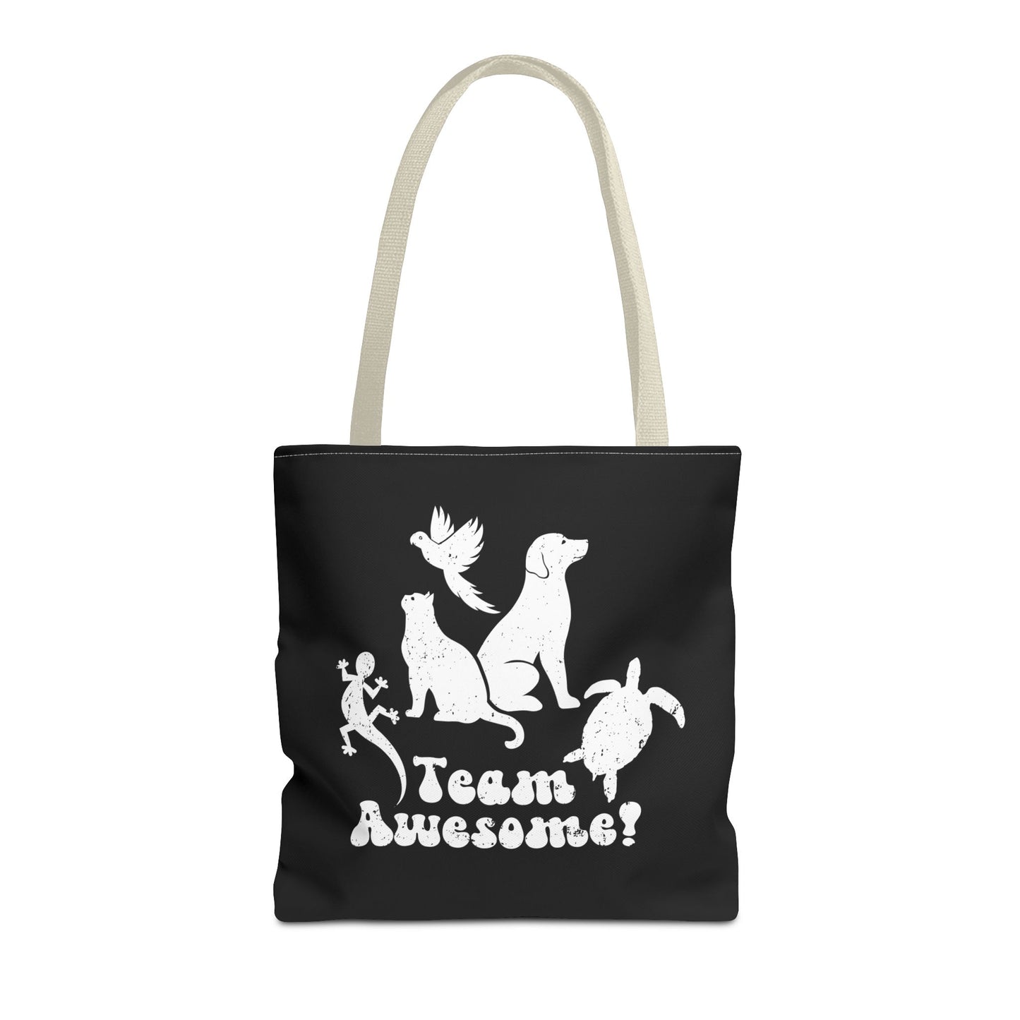 Unisex Animal Lover Lizard Cat Bird Dog Turtle Team Awesome Tote Bag
