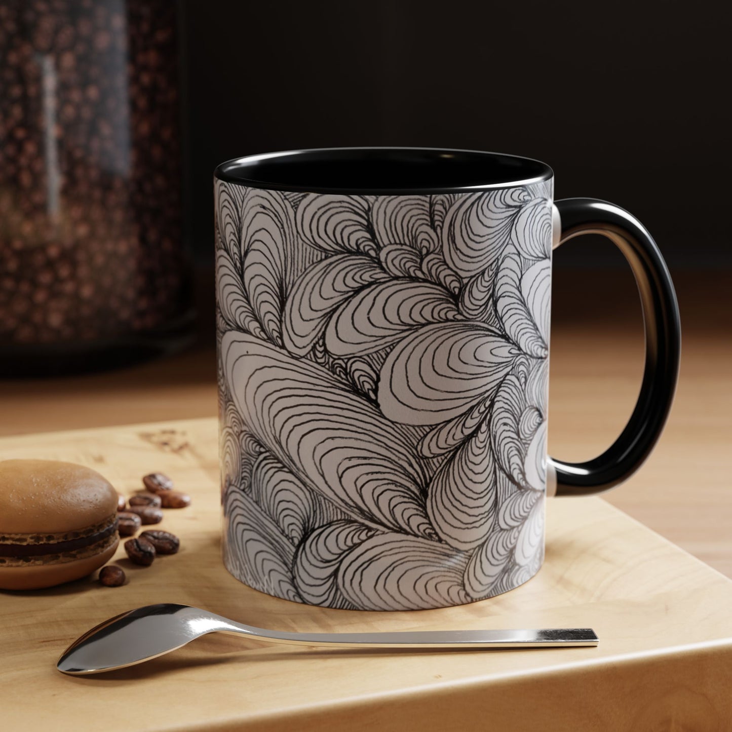 11oz/15oz Original Rough Line Art Coffee Mug