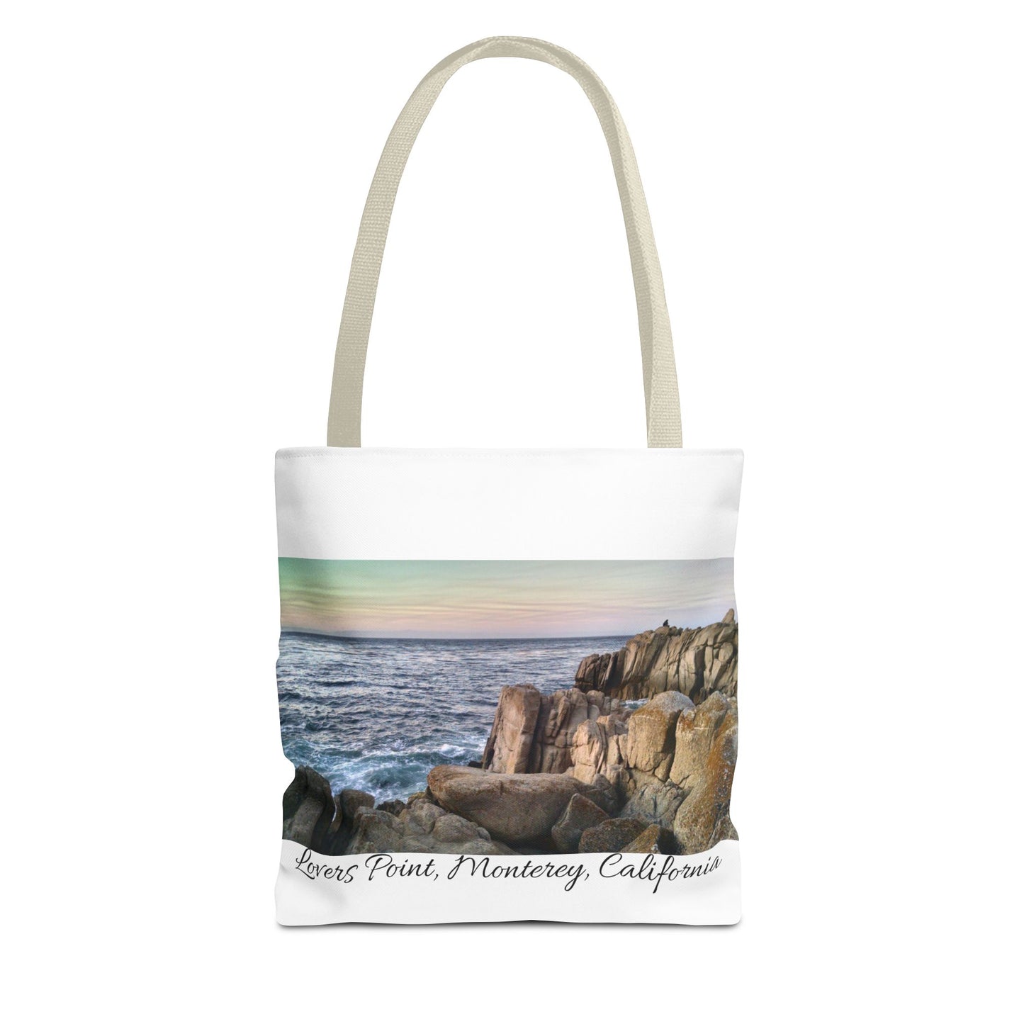 Unisex Travel Tote Bag Monterey California Scenic View Lovers Point Bay Area Keepsake Tote Bag Ocean View Nature Inspired Travel Gift Idea