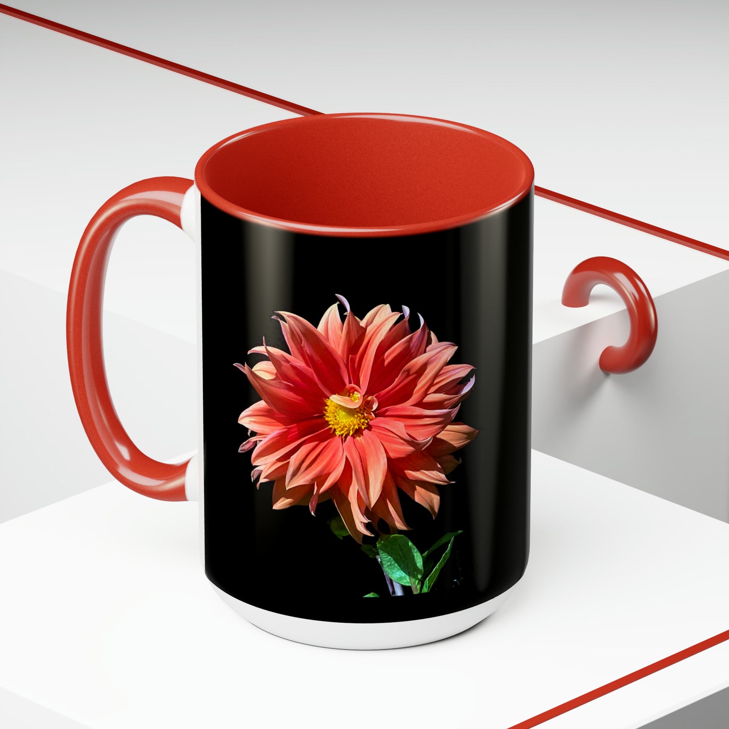 15oz Dahlia Flower Coffee Mug