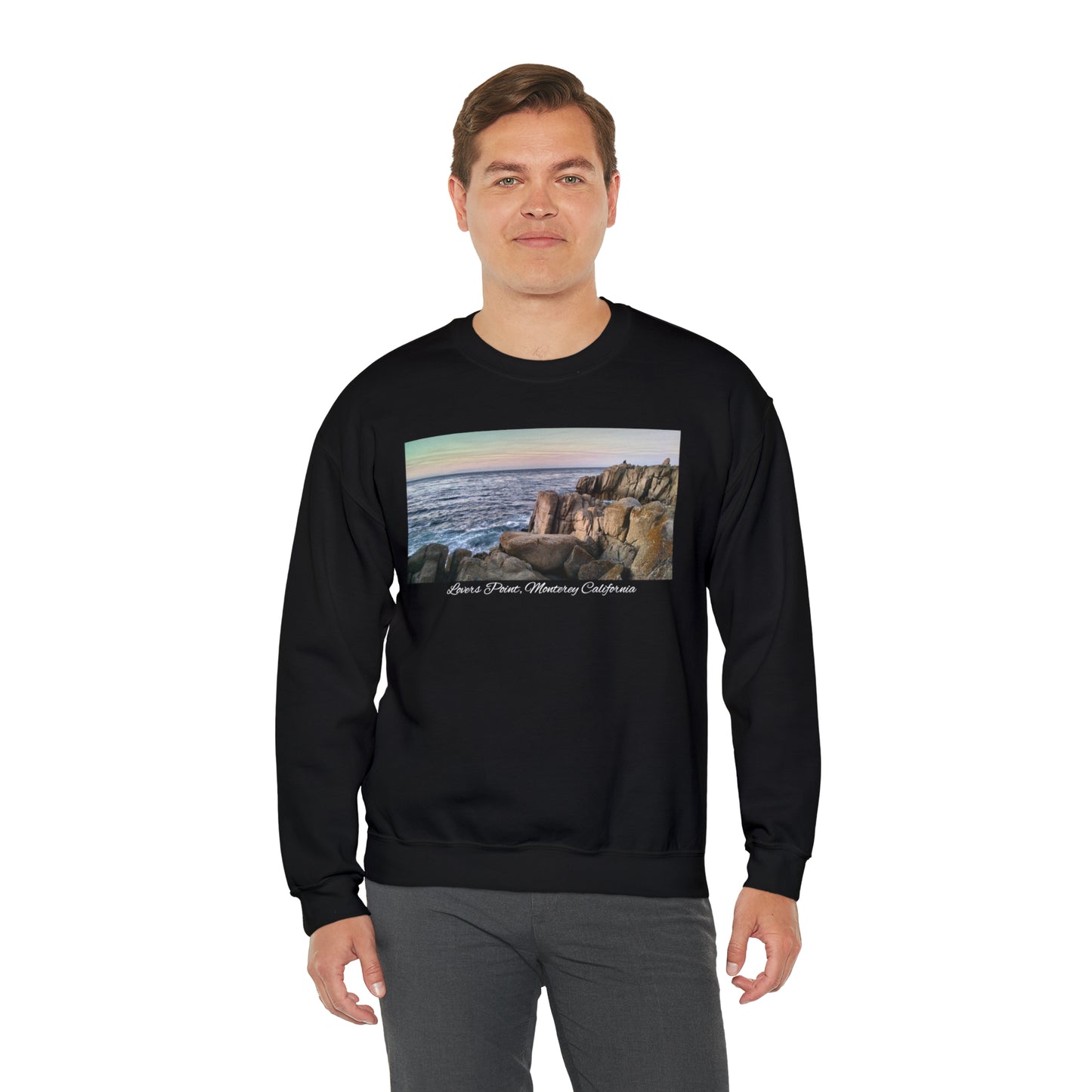 Unisex Landscape Sweatshirt Lovers Point, San Francisco Bay Area, Monterey, Monterey California, California