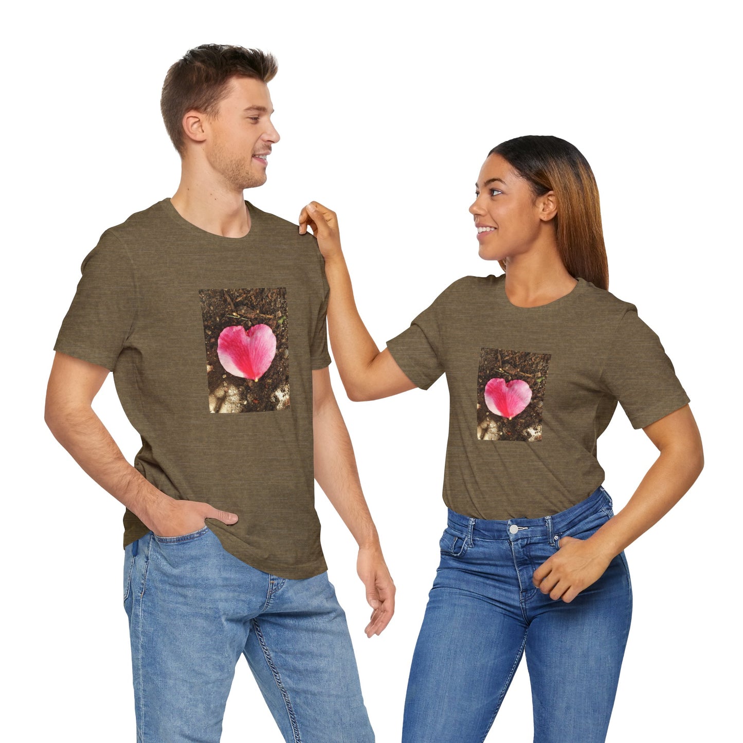 Unisex Jersey Short Sleeve Double Delight Rose Petal T-Shirt