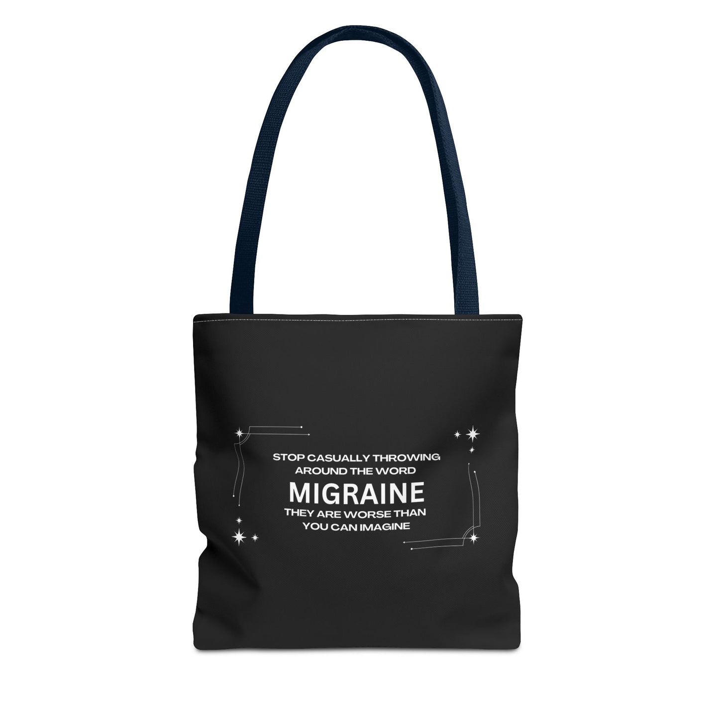 Unisex Migraine Day Invisible Illness Warrior Tote Bag