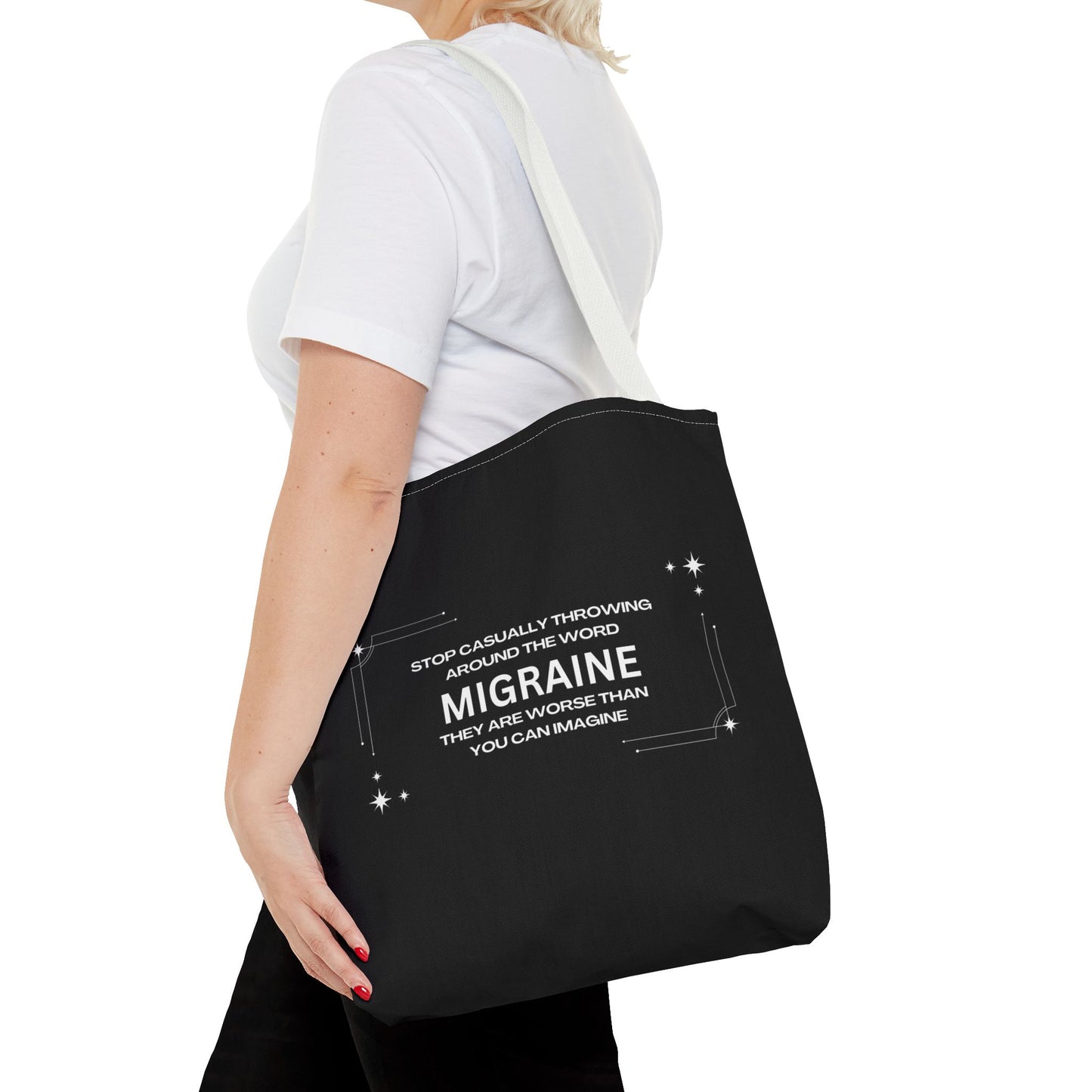 Unisex Migraine Day Invisible Illness Warrior Tote Bag