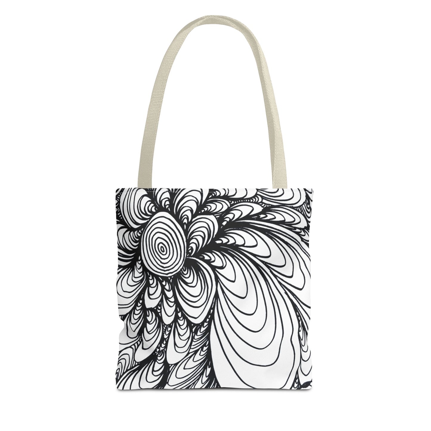 Unisex Original Doodle Art All Over Print Tote Bag - Apricots Noir