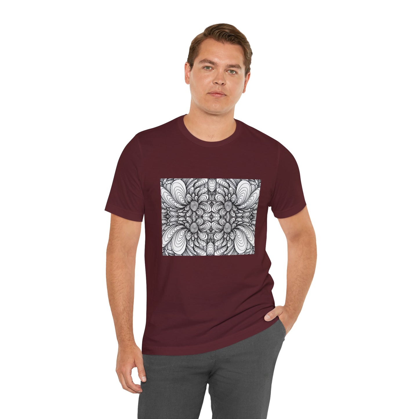 Unisex Original Line Art T-Shirt -Blooms
