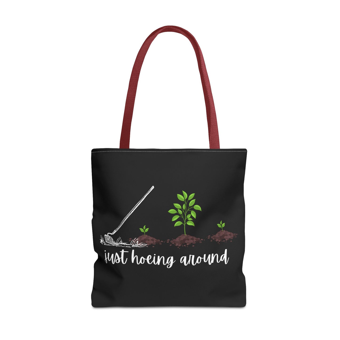 Unisex Just Hoeing Around Gardening Themed All Over Print Tote Bag