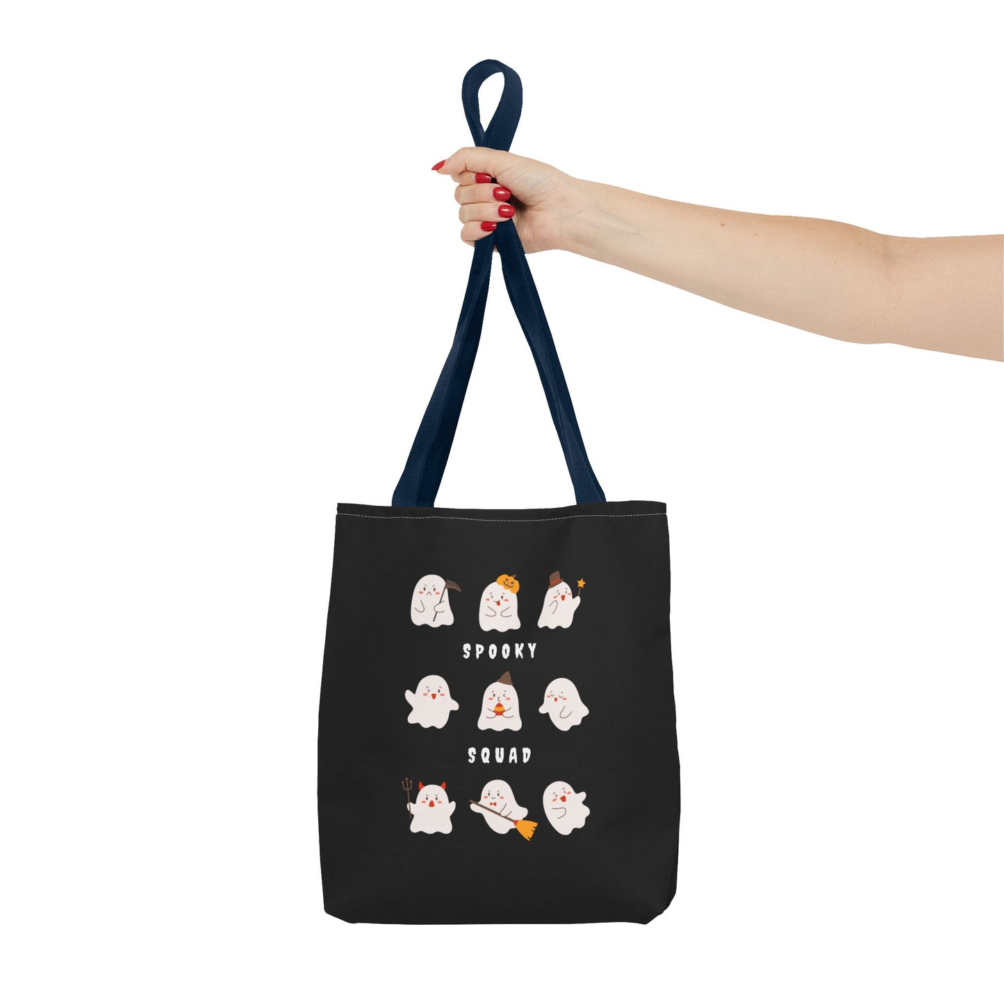 Cute Ghost Halloween Spooky Season Tote Trick or Treating Candy Bag Reusable Halloween Themed Lunch Tote