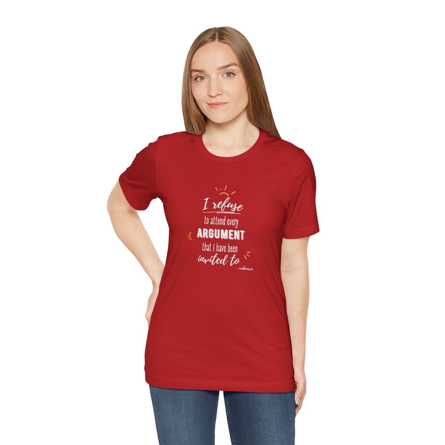 Unisex Self Love I Refuse Arguments Self Preservation Setting Boundaries T-Shirt