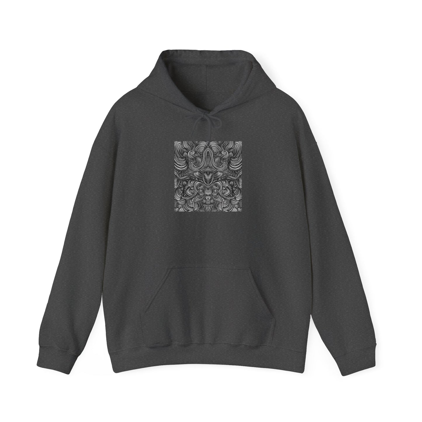 Unisex Heavy Blend™ Original Minimalist Line Art Full Size Hooded Sweatshirt - Liquid