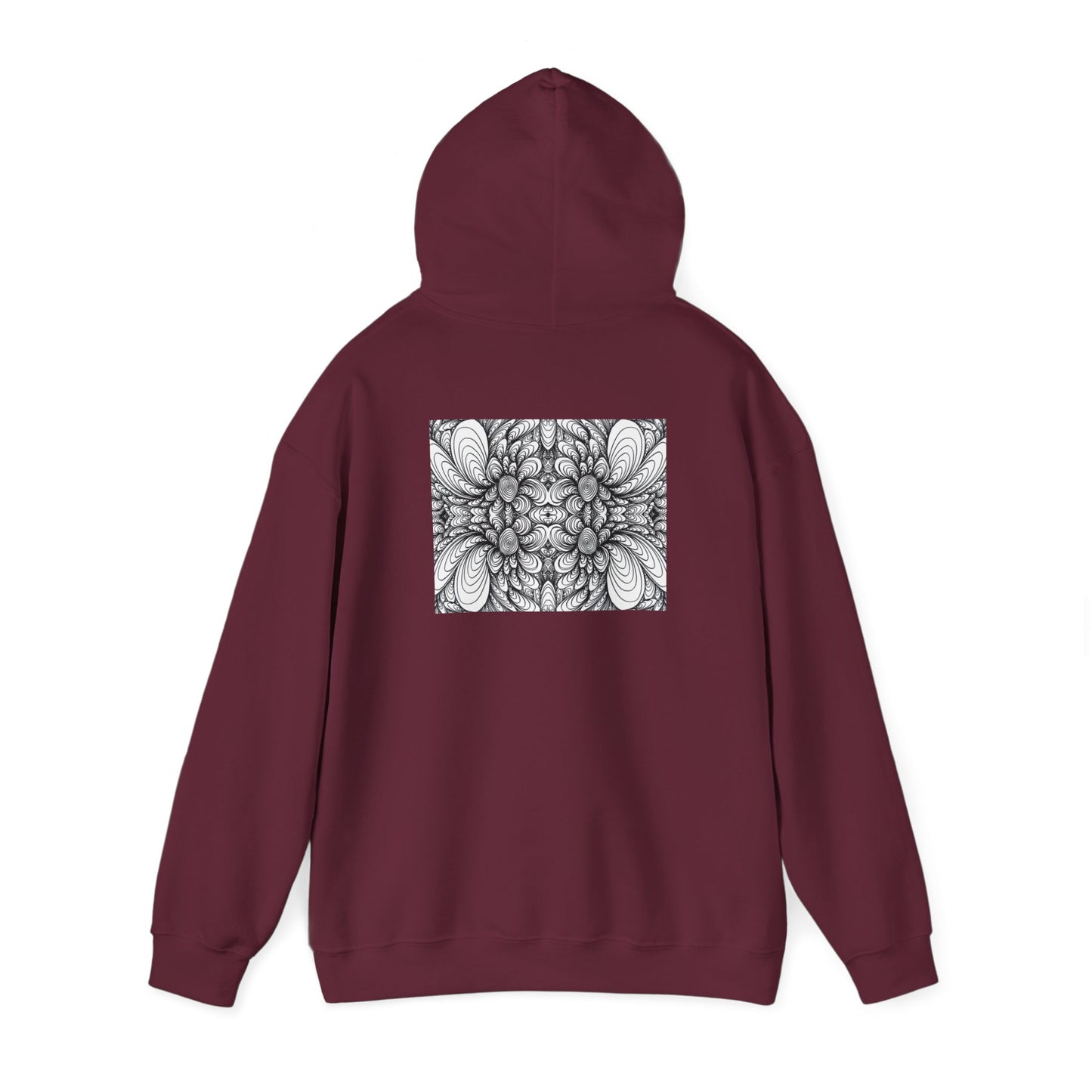 Unisex Heavy Blend™ Original Minimalist Healing Line Art Hooded Sweatshirt - Blooms