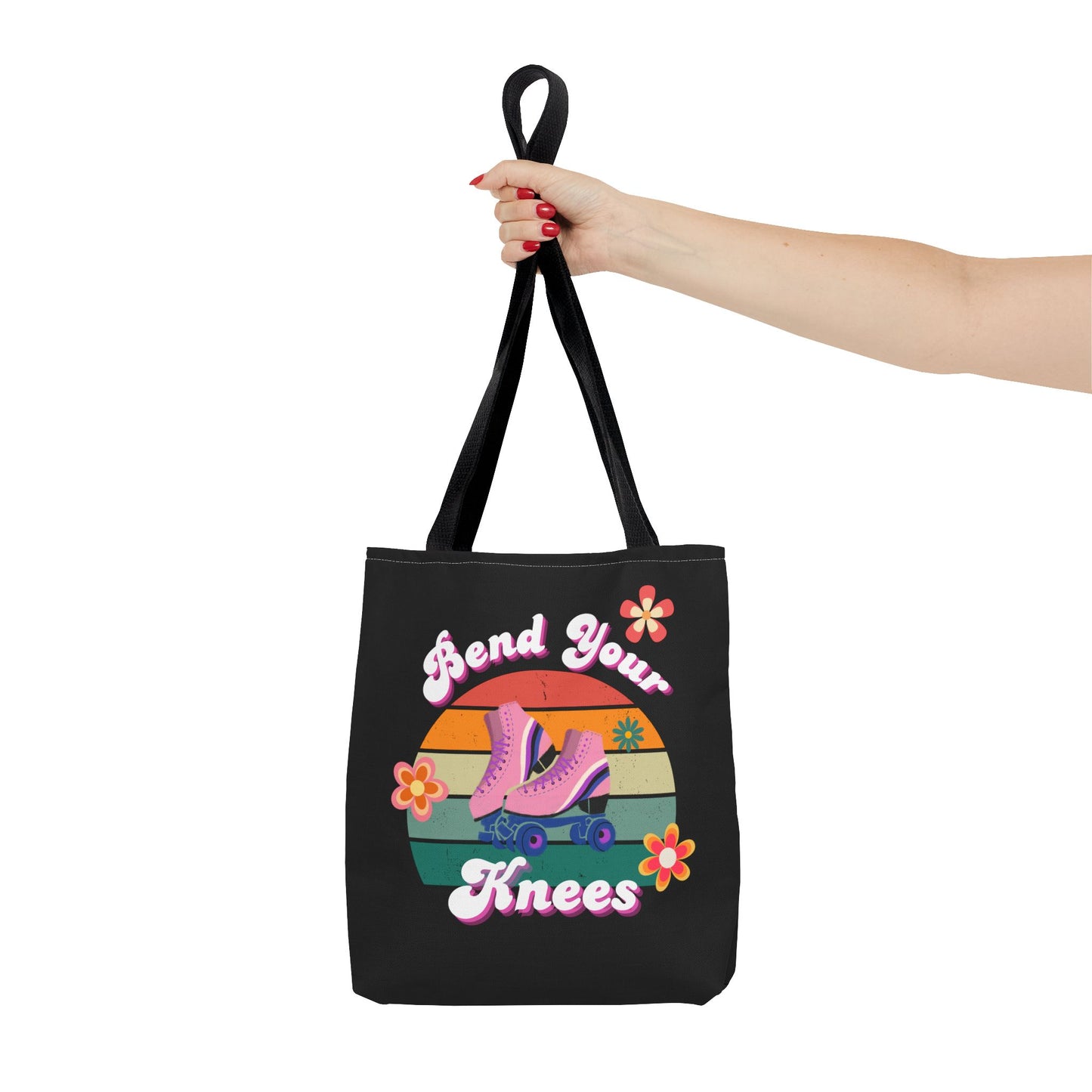 Unisex Retro Vibes Bend Your Knees Skate Day Tote Bag