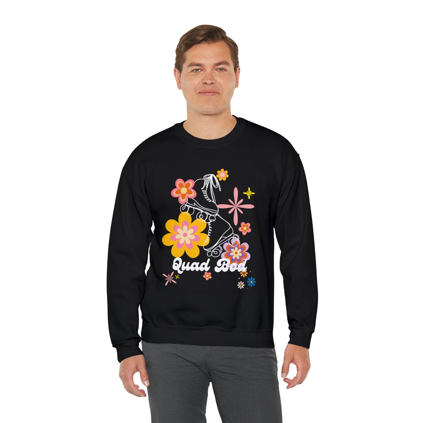 Unisex Quad Bod Retro Vibes Rollerskater Sweatshirt