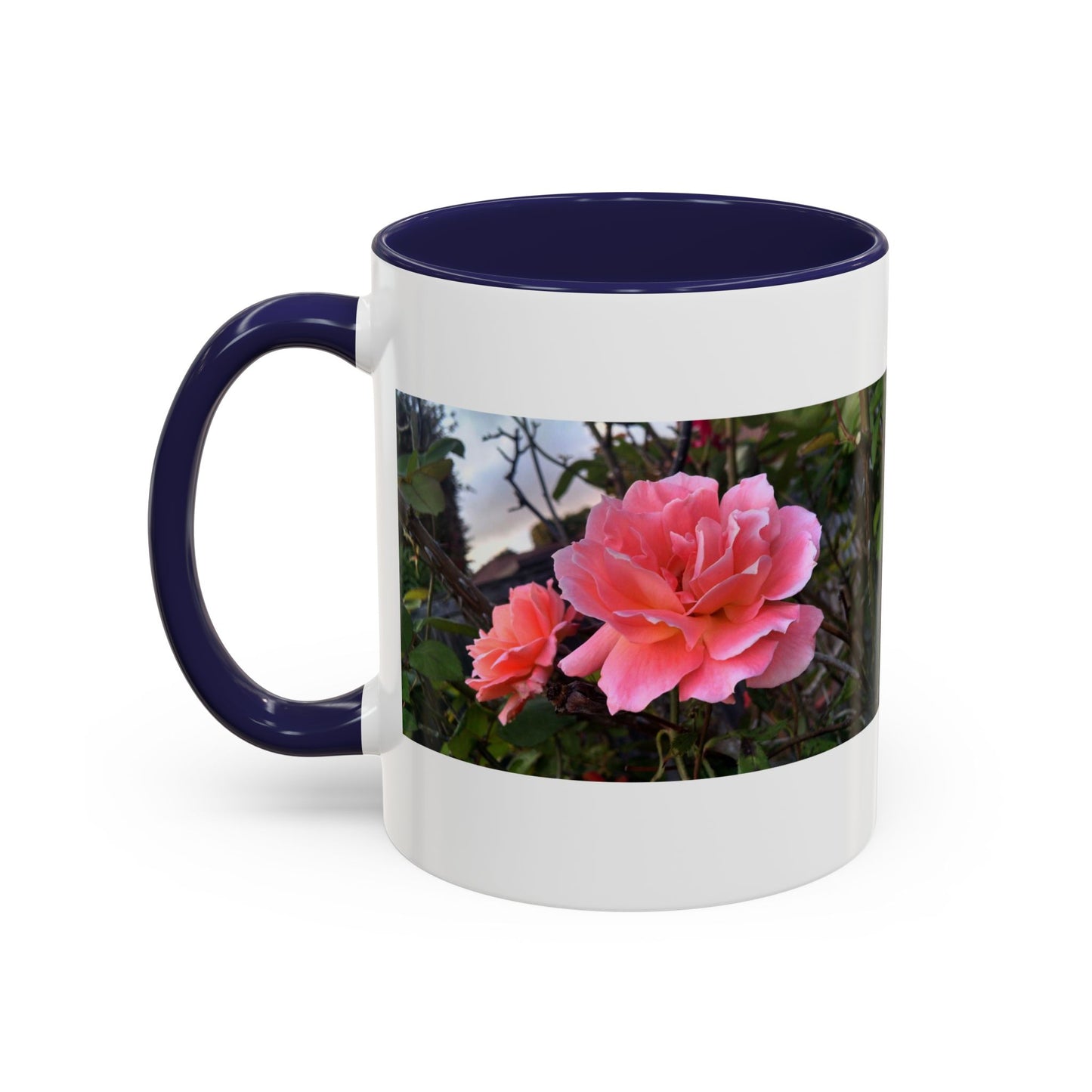 11oz/15oz Garden Themed Double Delight Rose Coffee Mug