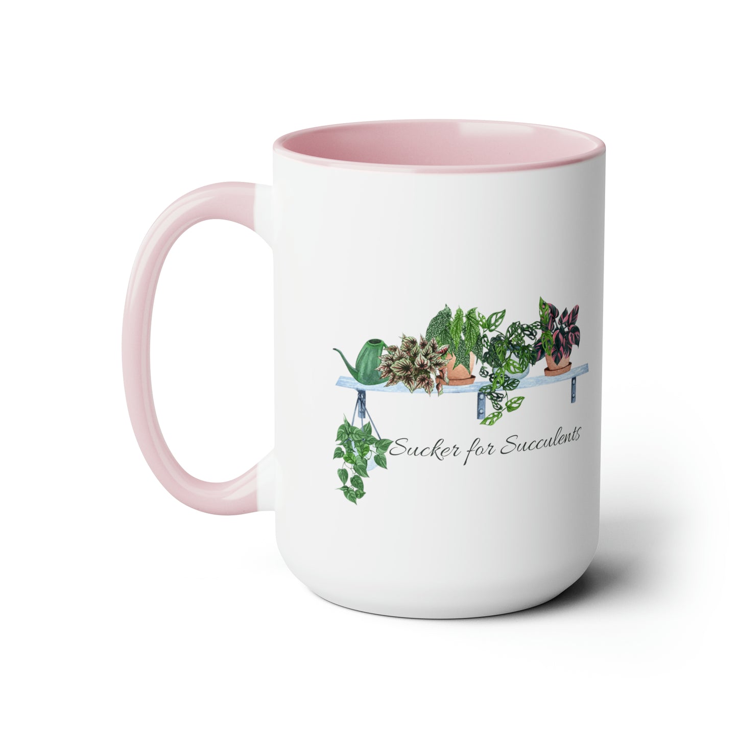 15oz Garden Themed Coffee Mug Sucker for Succulents