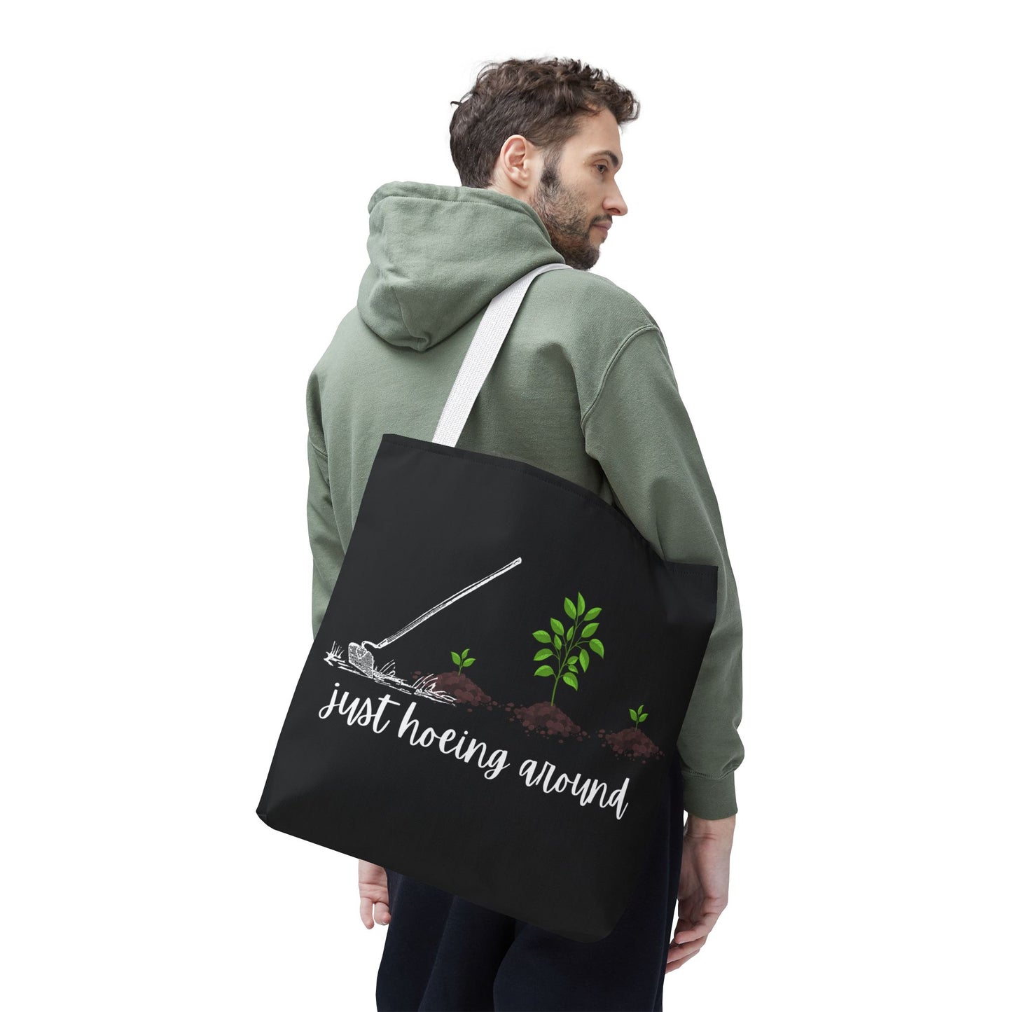 Unisex Just Hoeing Around Gardening Themed All Over Print Tote Bag