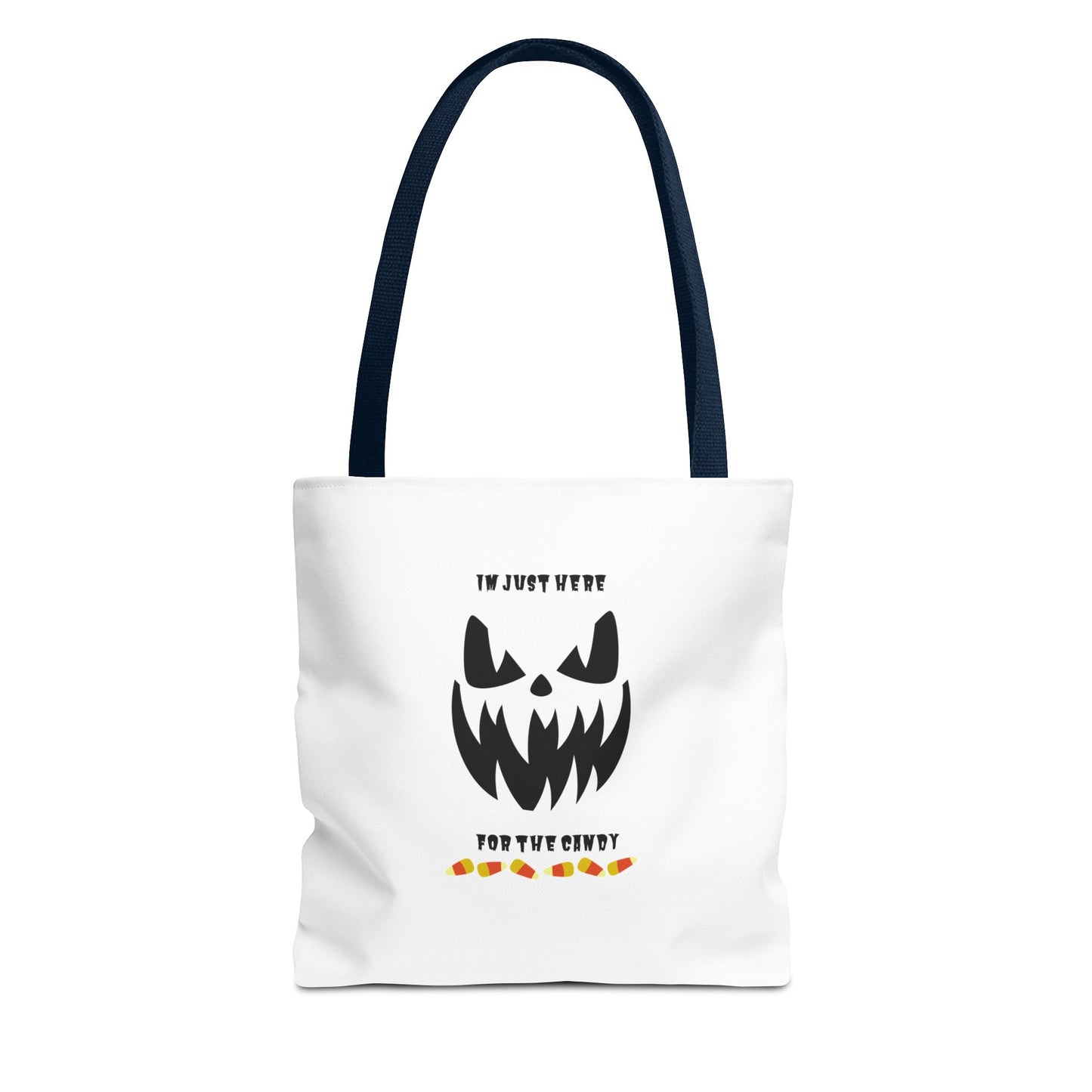 Halloween Candy Corn Scary Face Tote Spooky Season Trick or Treating Candy Bag Reusable Lunch Tote