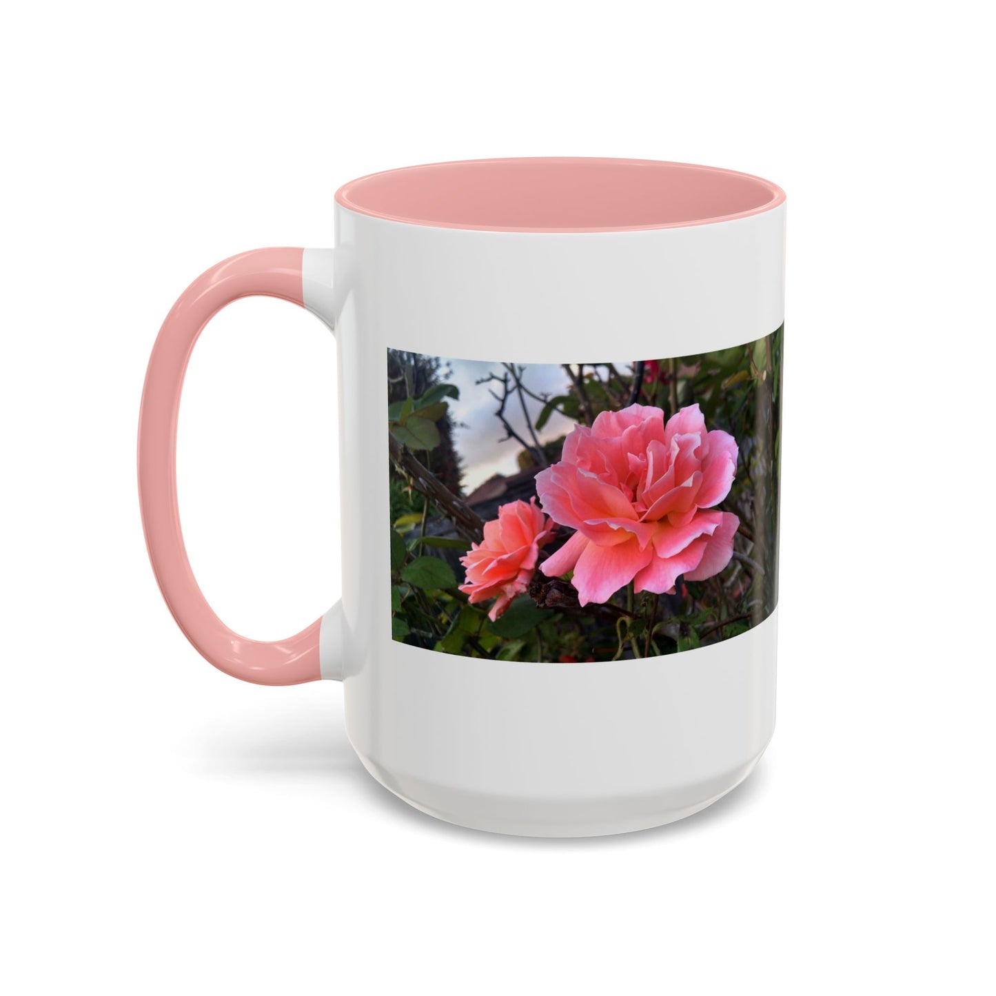 11oz/15oz Garden Themed Double Delight Rose Coffee Mug