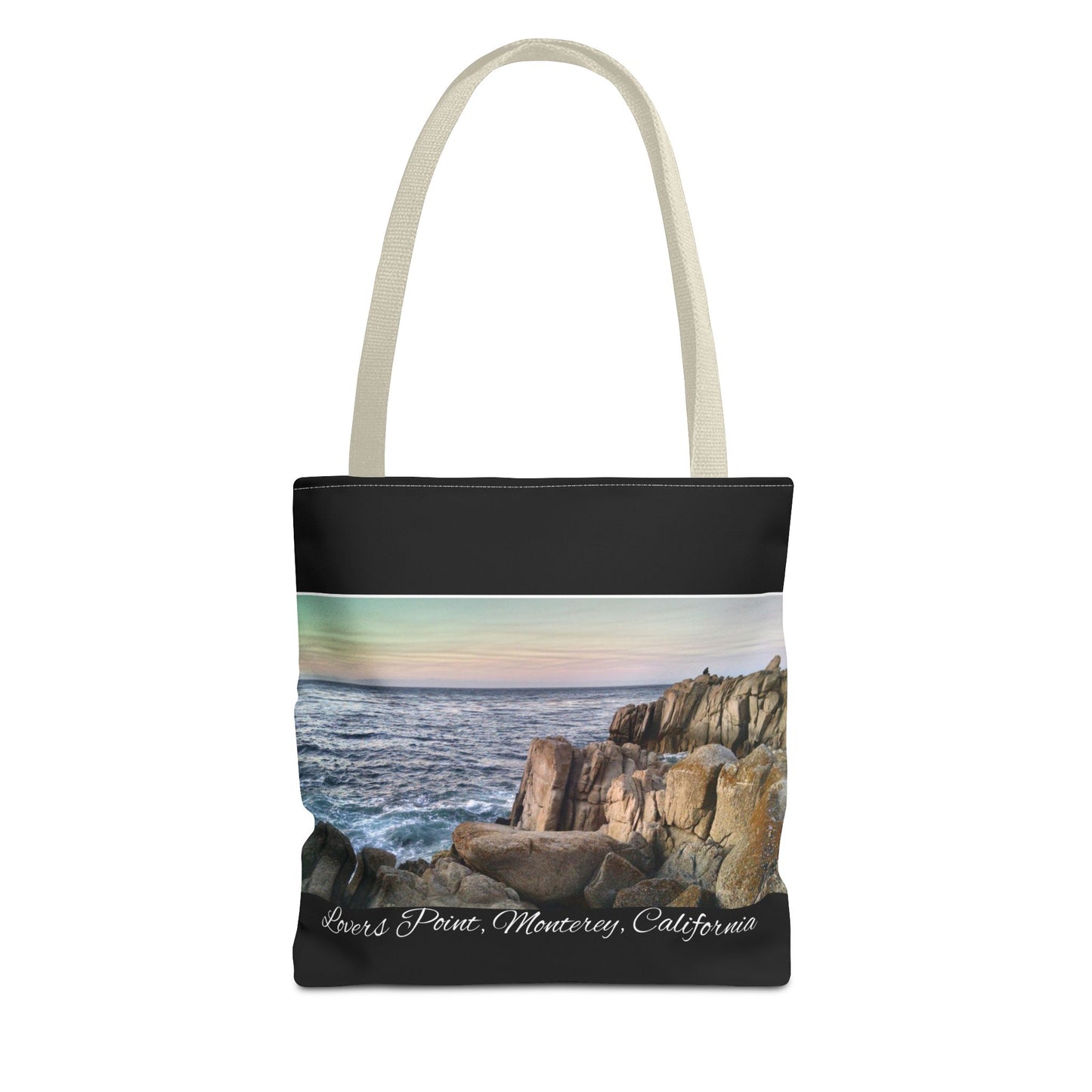 Unisex Travel Tote Bag Monterey California Scenic View Lovers Point Bay Area Keepsake Tote Bag Ocean View Nature Inspired Travel Gift Idea