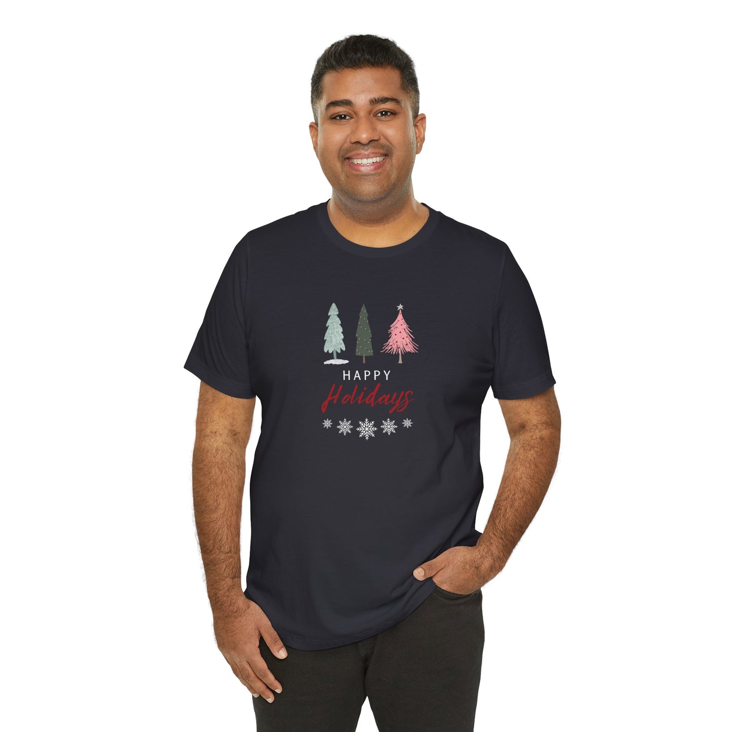 Unisex Jersey Short Sleeve Happy Holidays Seasons Greetings Fall T-Shirt