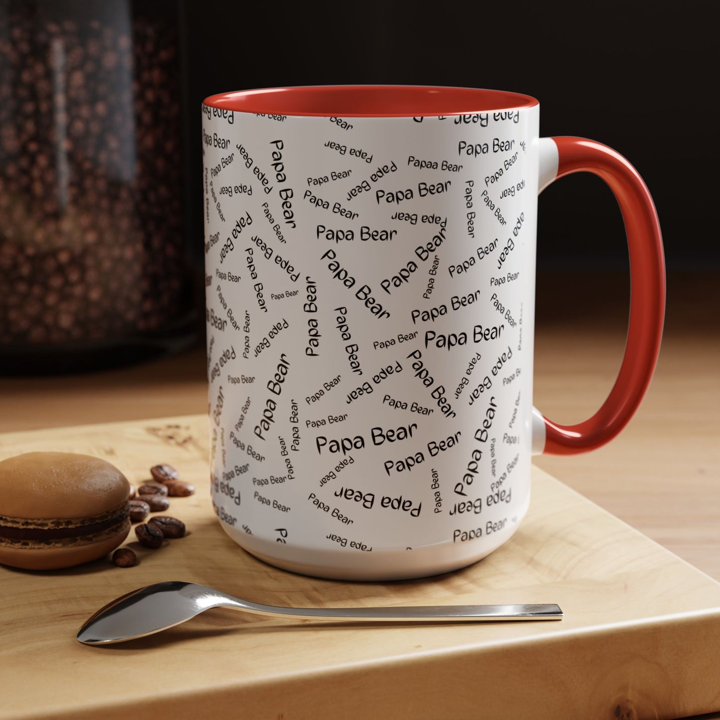 11oz/15oz Papa Bear Word Scramble Coffee Mug