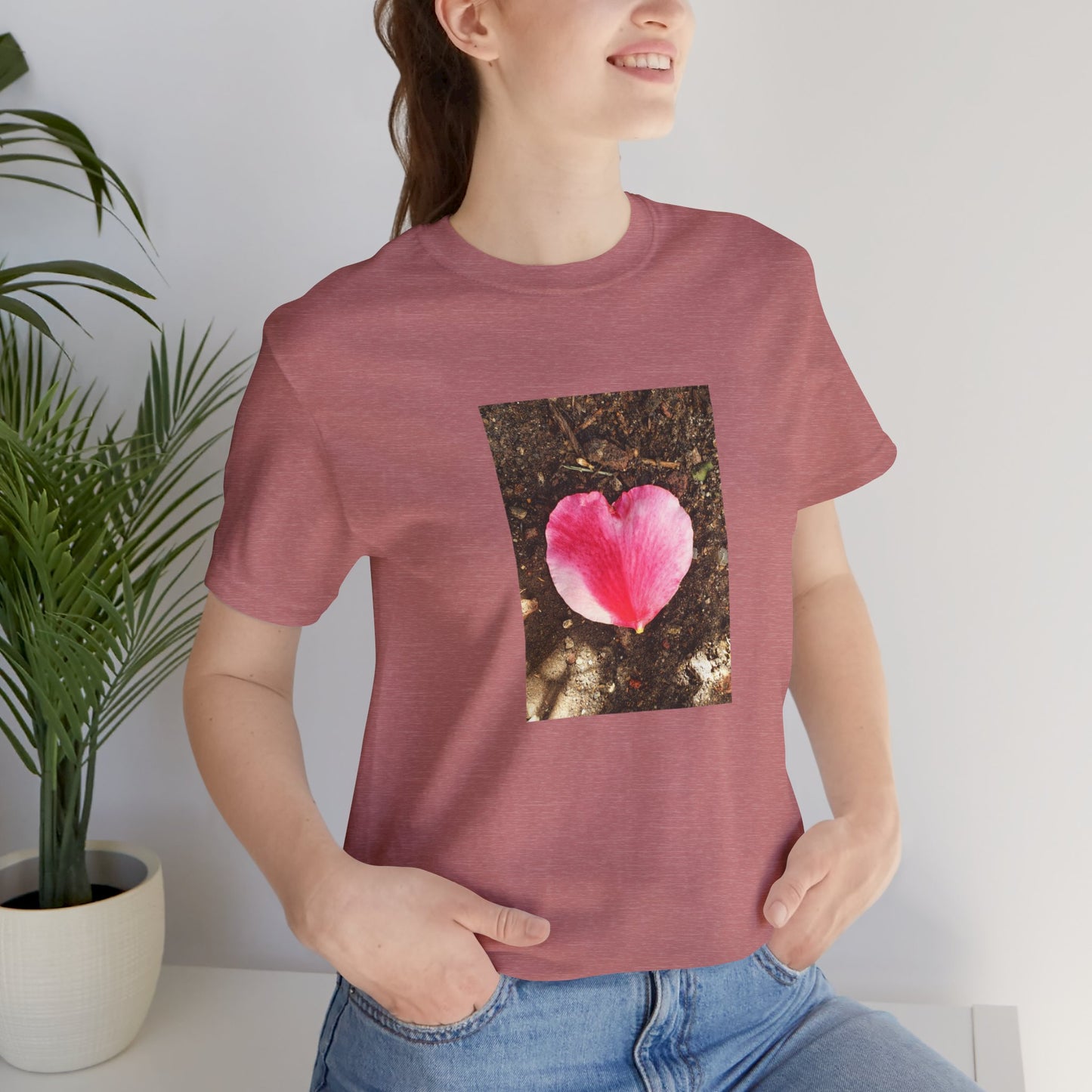 Unisex Jersey Short Sleeve Double Delight Rose Petal T-Shirt