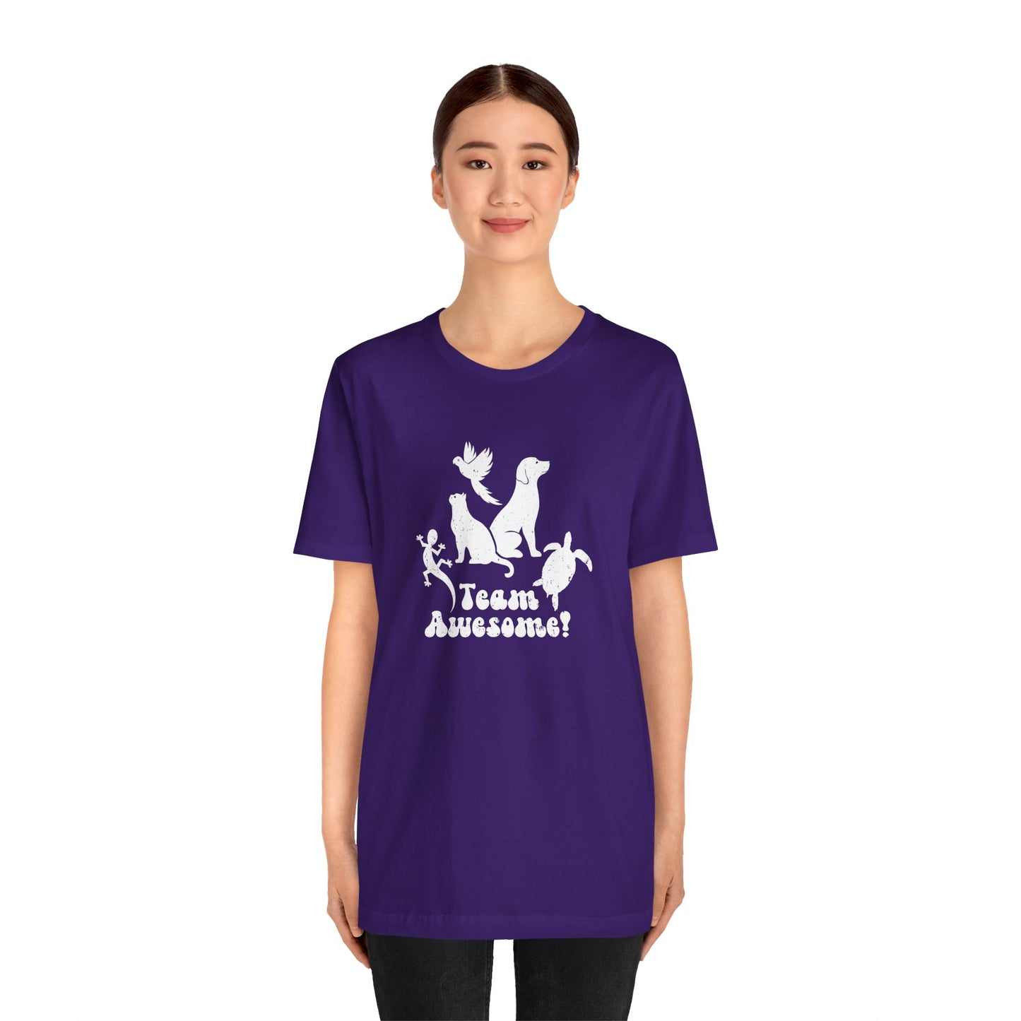 Unisex Animal Lover Lizard Cat Bird Dog Turtle Team Awesome T-Shirt