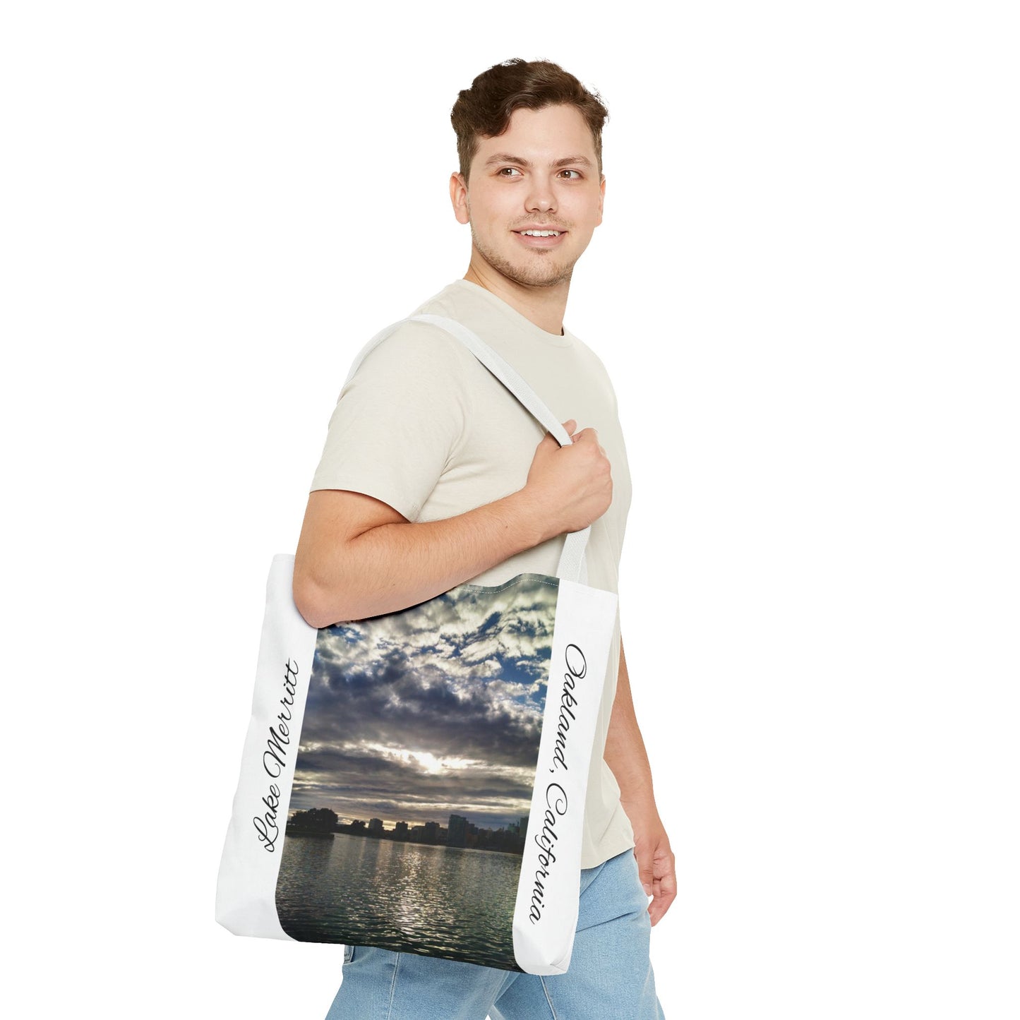 Unisex Travel Tote Lake Merritt Scenic View Oakland California Bay Area Keepsake Reusable Grocery Tote Yoga Bag Traveler Gift Scenic View