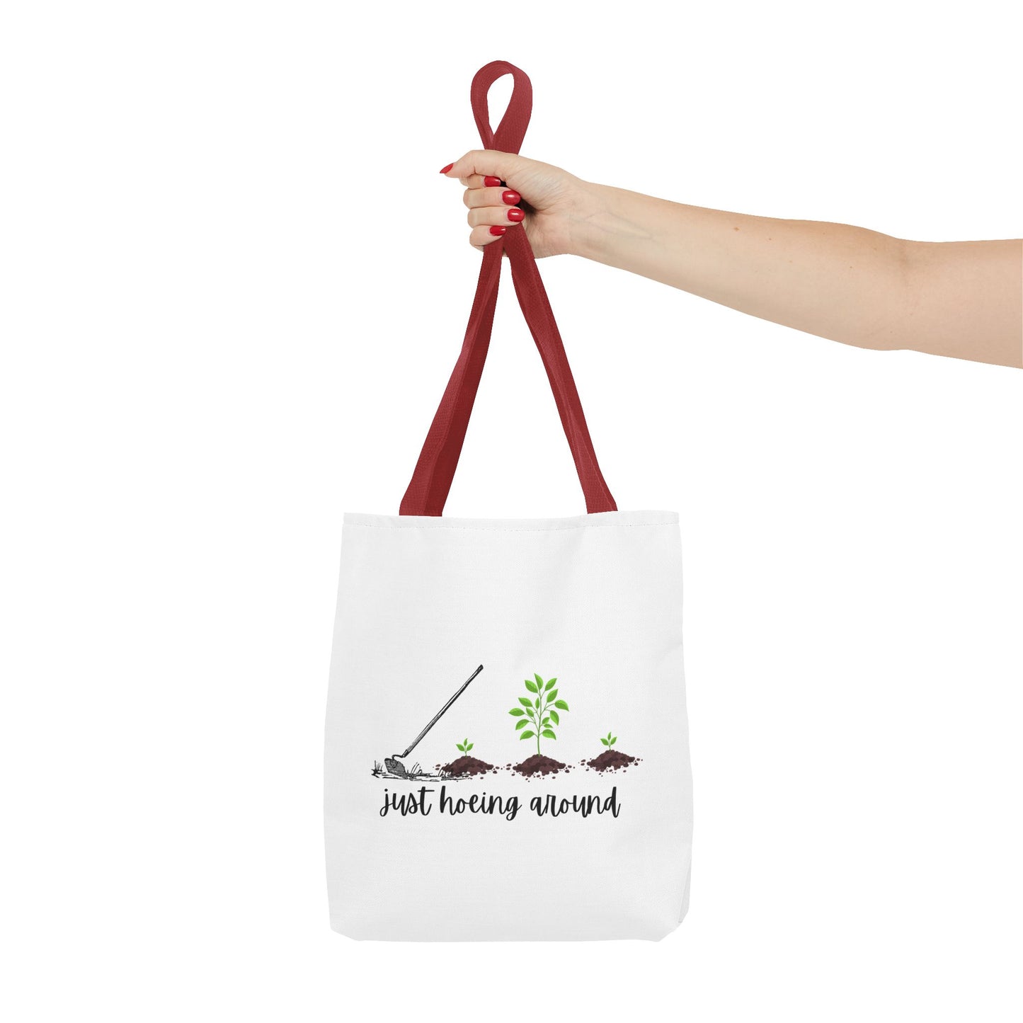 Unisex Just Hoeing Around Gardening Themed All Over Print Tote Bag