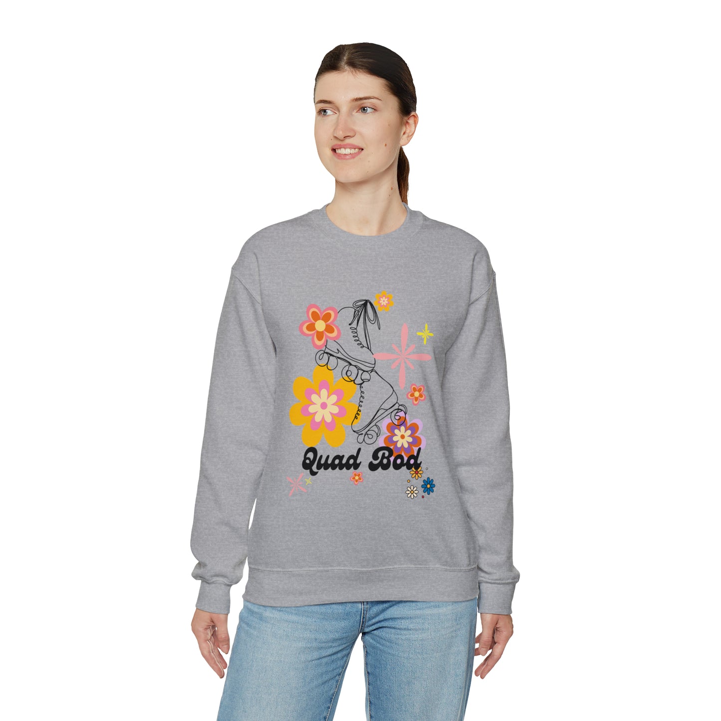 Unisex Quad Bod Retro Vibes Rollerskater Sweatshirt