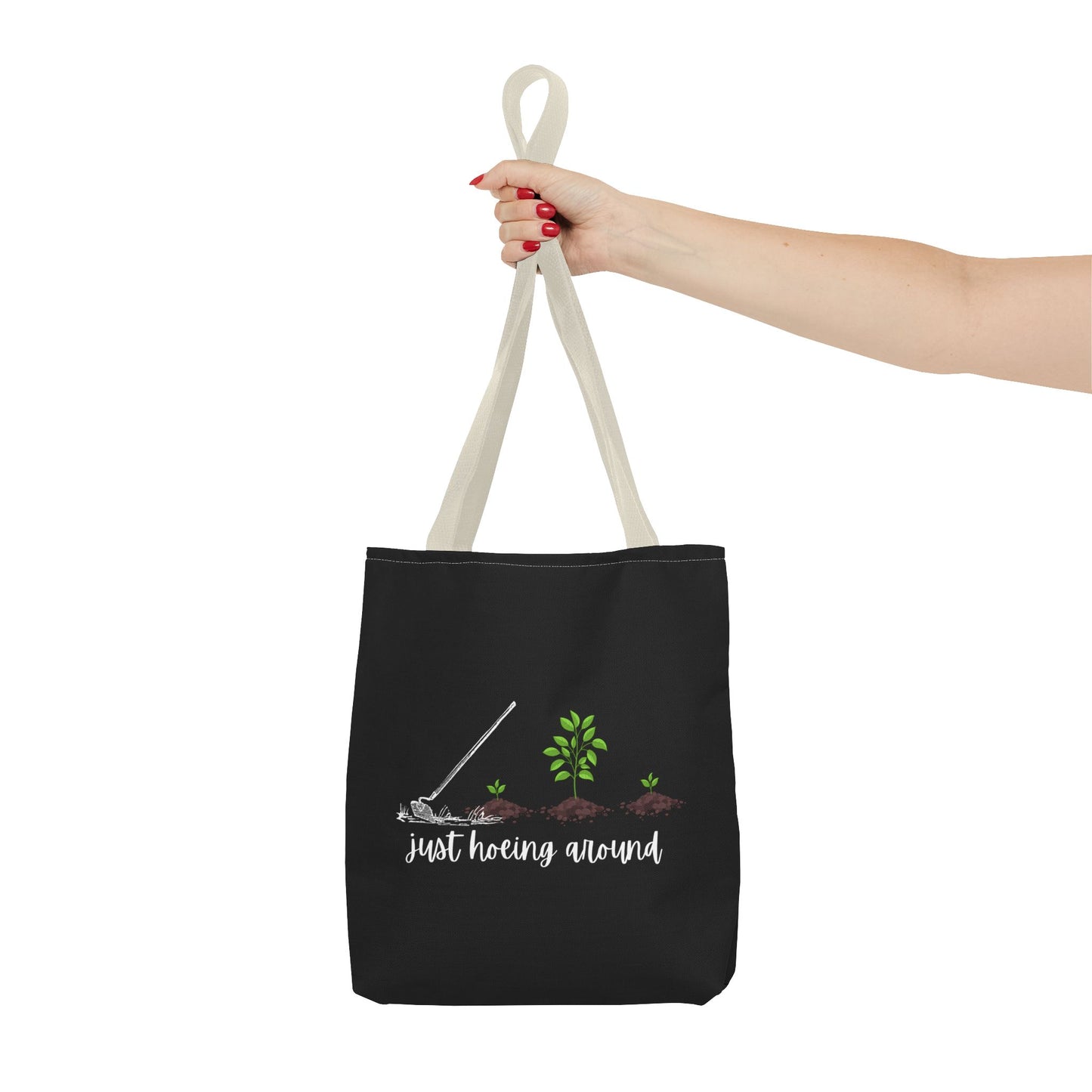 Unisex Just Hoeing Around Gardening Themed All Over Print Tote Bag