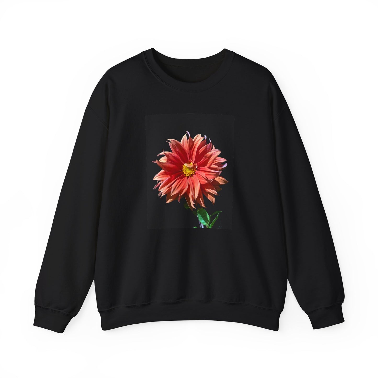 Unisex Heavy Blend™ Crewneck Dahlia Flower Sweatshirt