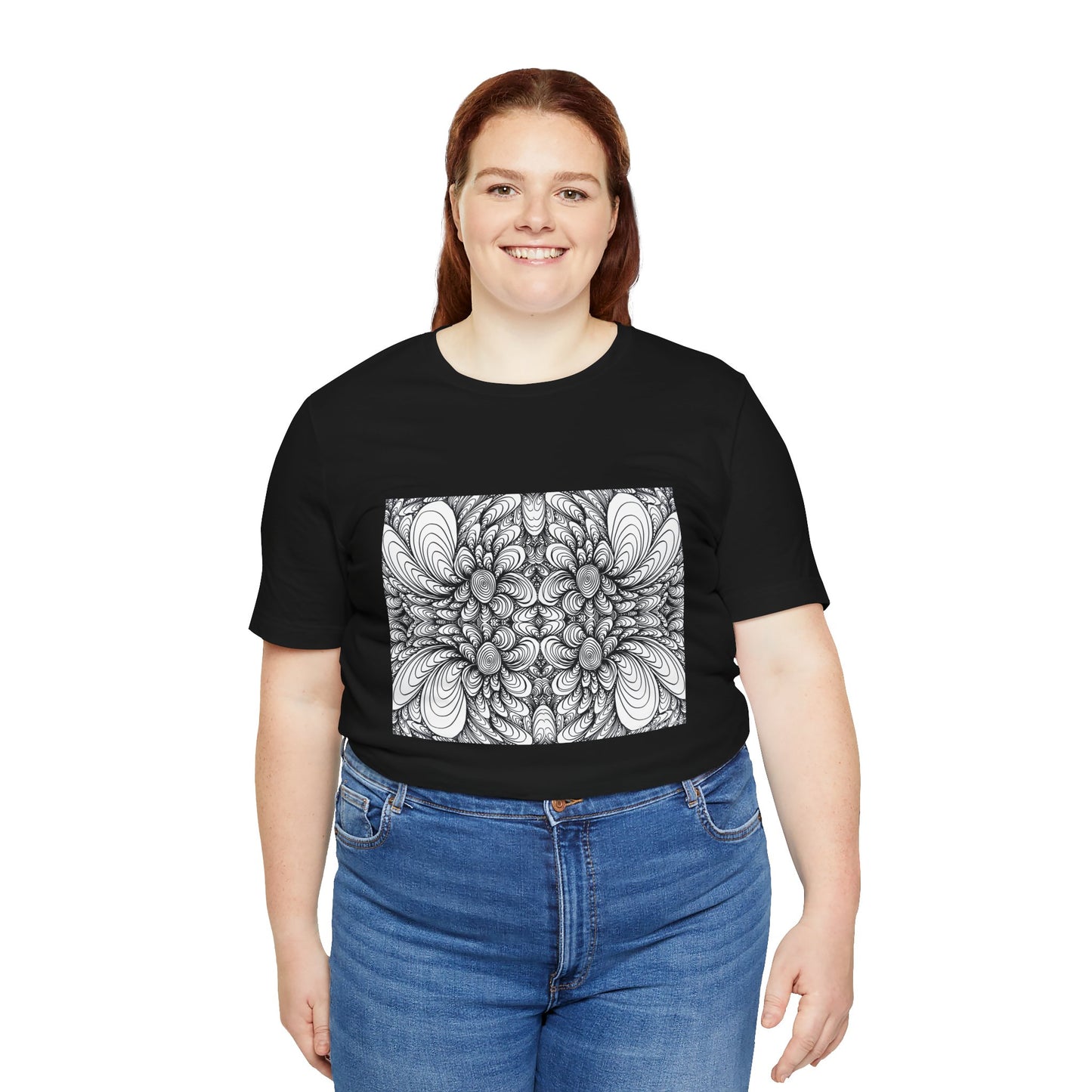 Unisex Original Line Art T-Shirt -Blooms
