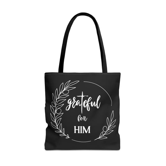 Unisex graTeful For Him Round Motif Tote Bag