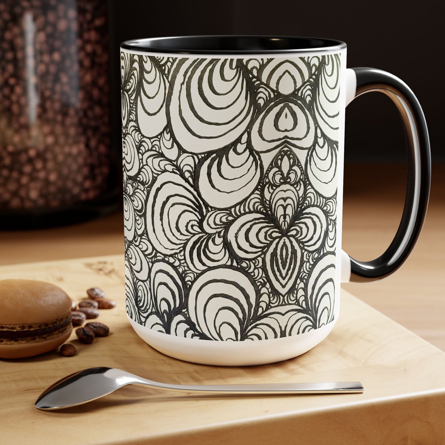 15oz Original Line Art Mug - Puzzle Panels 1