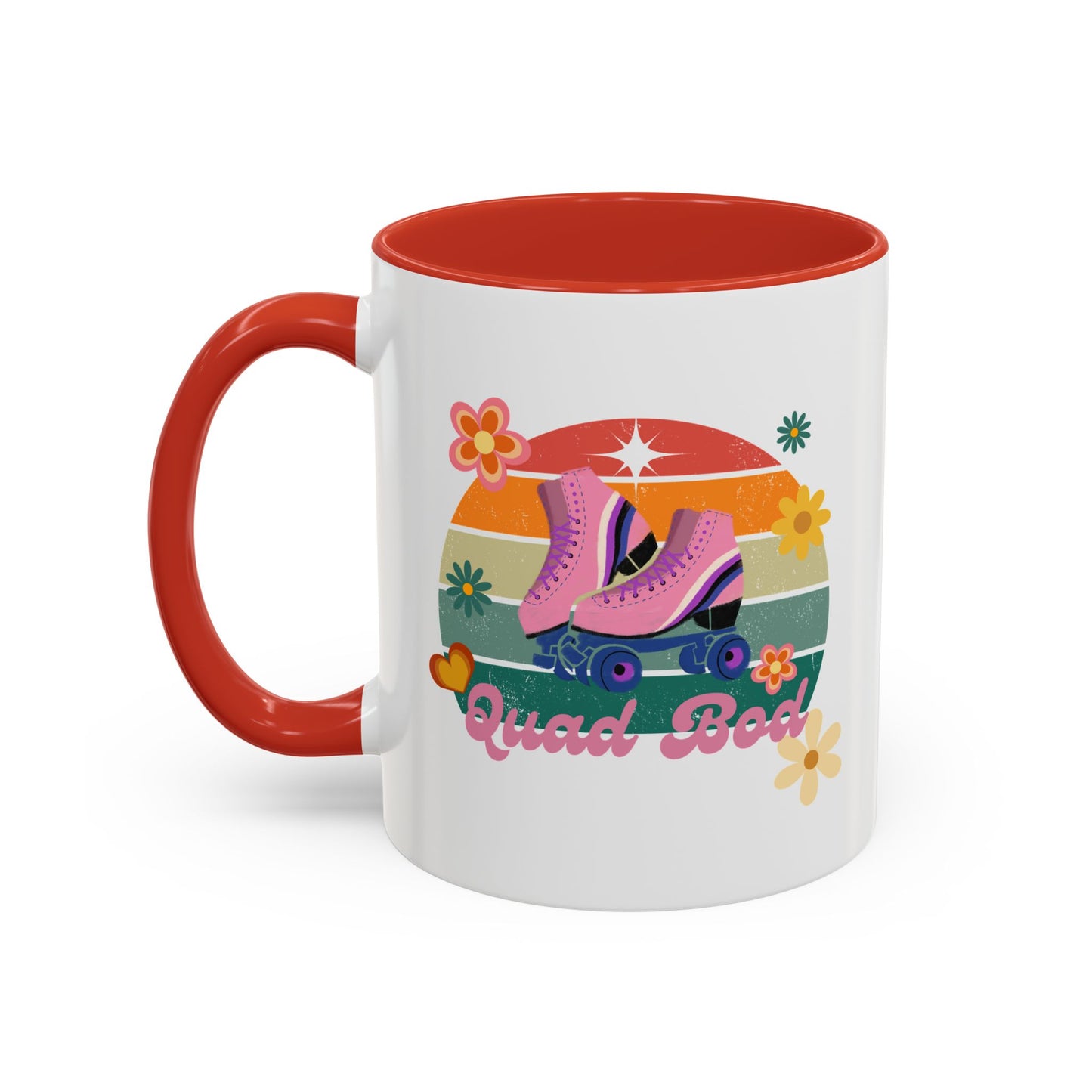 11oz Retro Vibes Roller Skate Coffee Mug Gift Idea For Skaters Roller Rink Mug Cool Skater Mug Quad Bod Skate Gear Roller Skating Coffee Mug