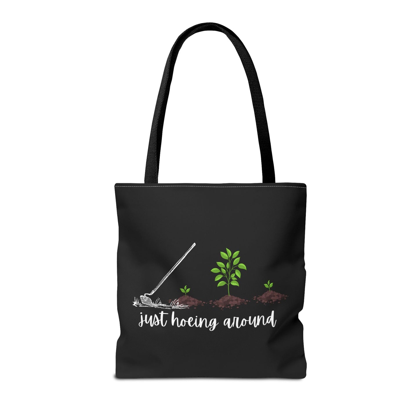 Unisex Just Hoeing Around Gardening Themed All Over Print Tote Bag