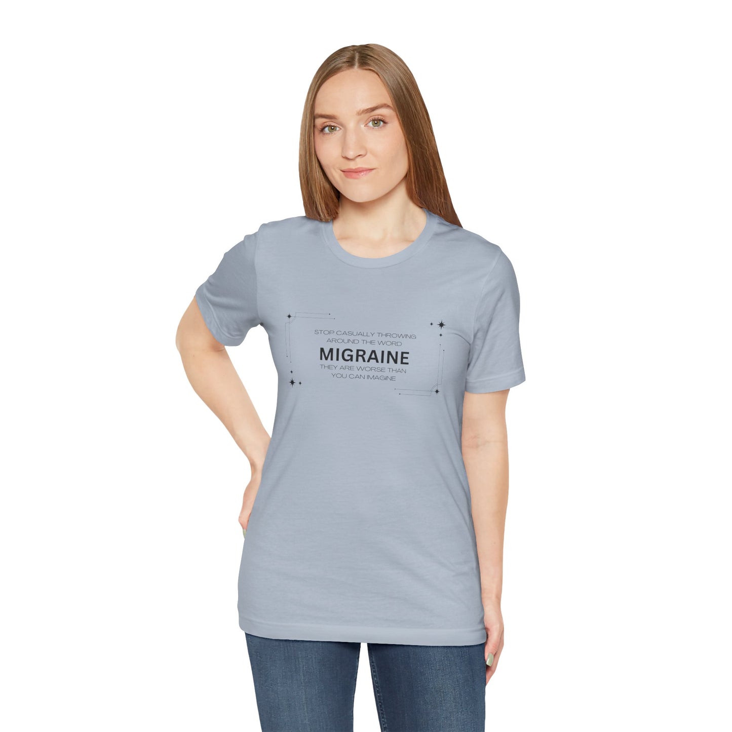 Unisex Migraine Day Invisible Illness Casual Migraine Warrior T-Shirt