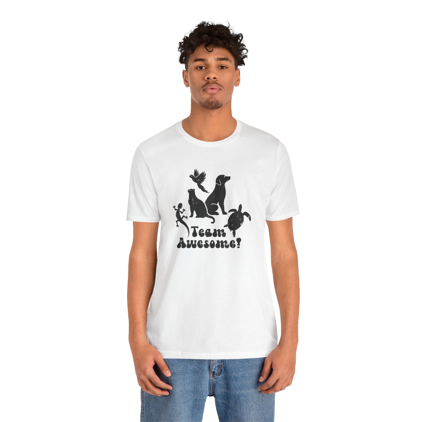 Unisex Animal Lover Lizard Cat Bird Dog Turtle Team Awesome T-Shirt