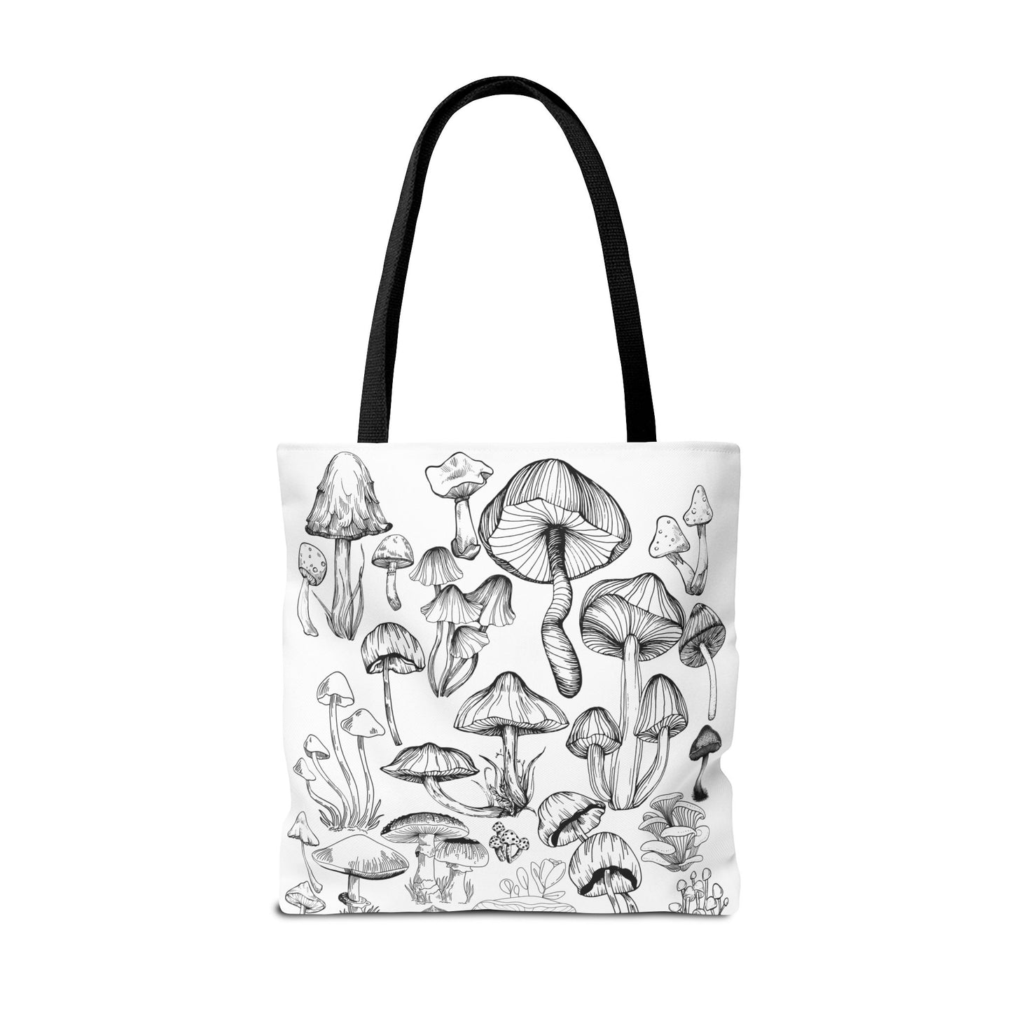 Unisex Mushroom Lover Fungi Print Toadstool Mycology Tote Bag