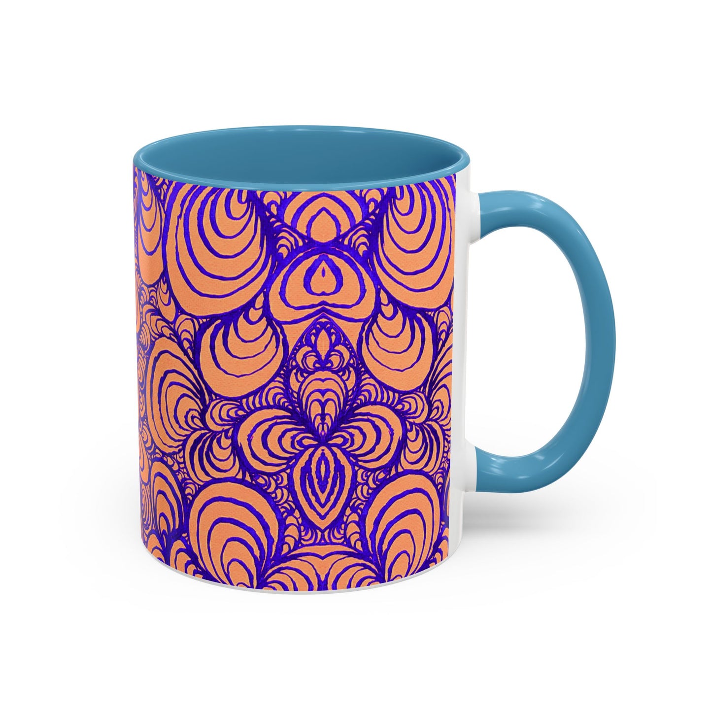 11oz Original Line Art Coffee Mug - Puzzle Panels 1 Color Pop