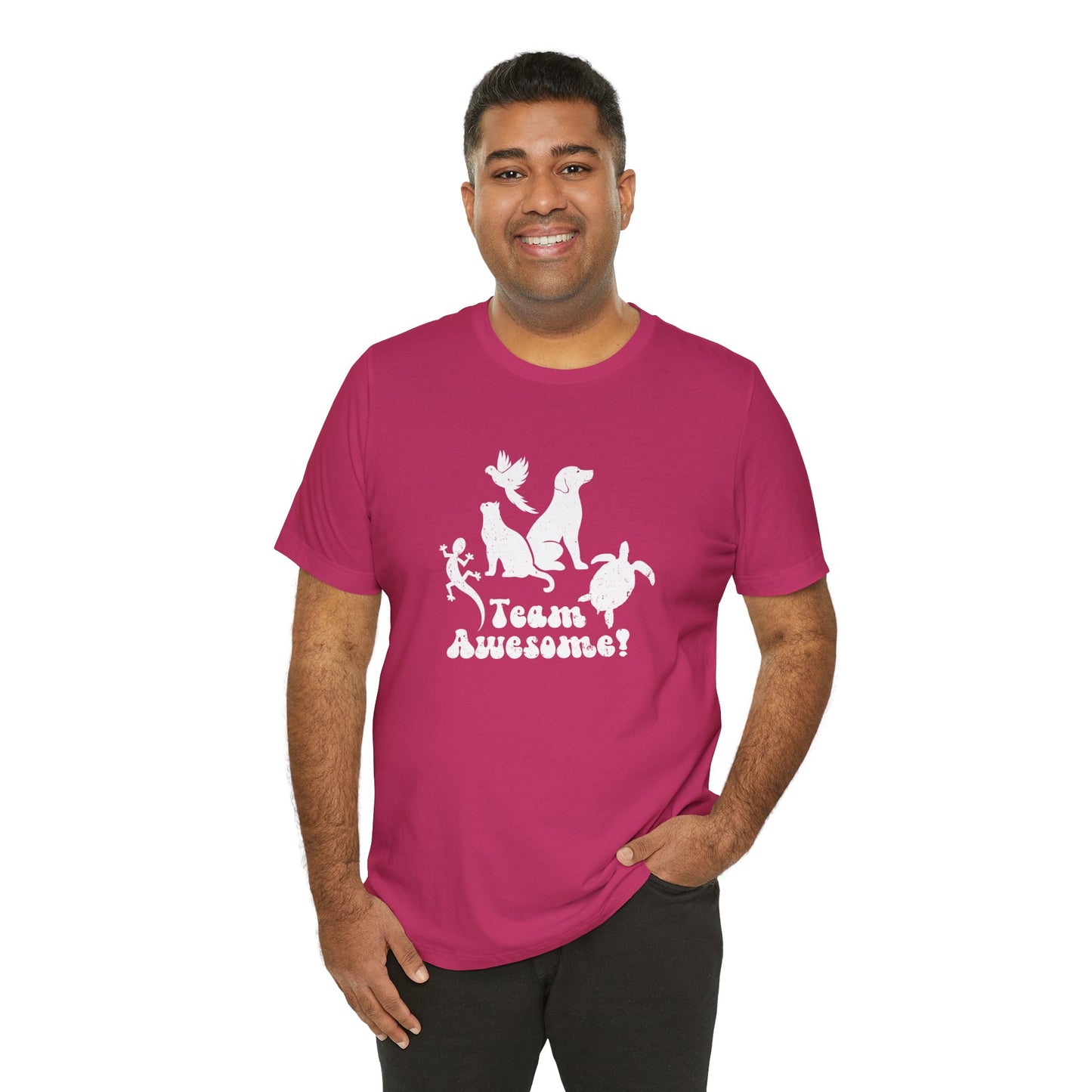 Unisex Animal Lover Lizard Cat Bird Dog Turtle Team Awesome T-Shirt