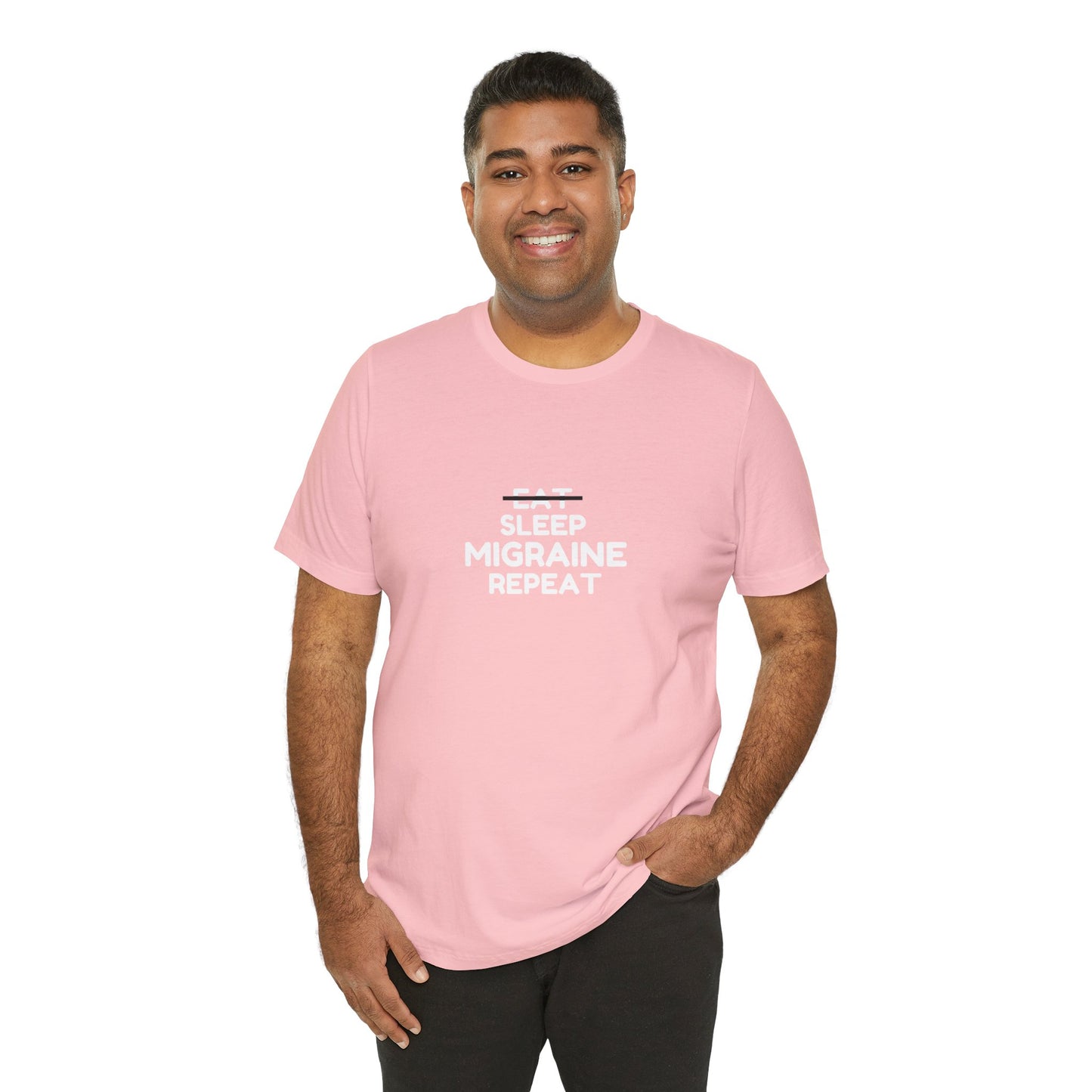 Unisex Migraine Day Invisible Illness Warrior Eat Sleep Migraine Repeat Tshirt