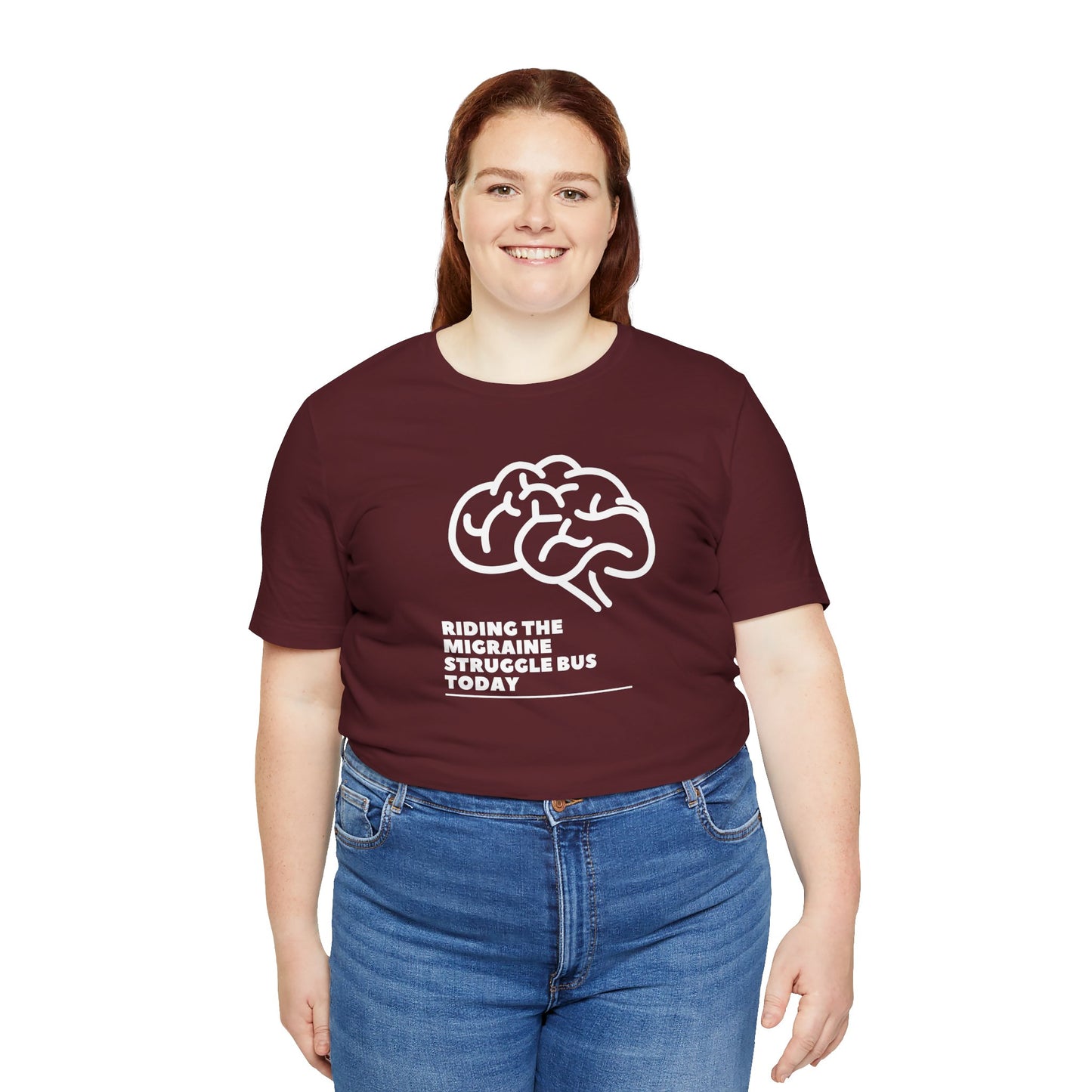 Unisex Migraine Day Invisible Illness Warrior Riding The Struggle Bus Tshirt