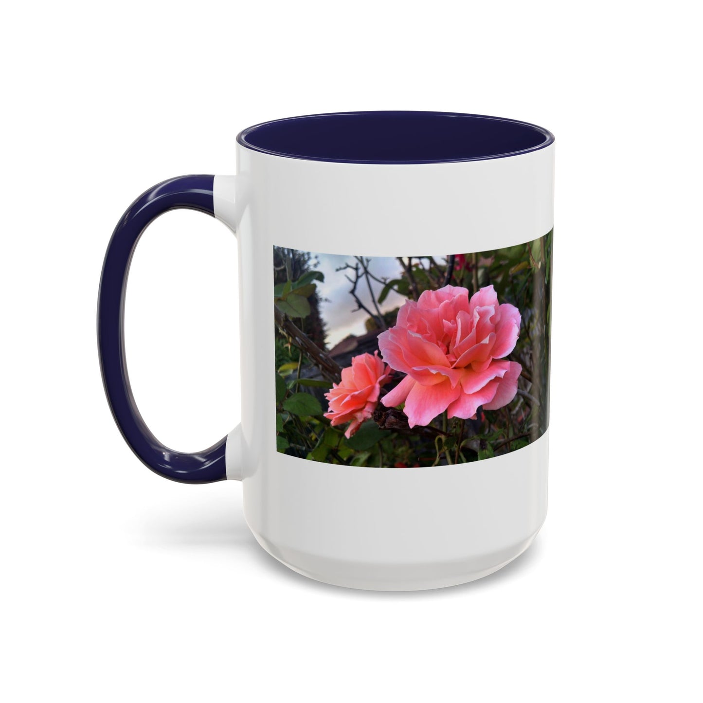 11oz/15oz Garden Themed Double Delight Rose Coffee Mug
