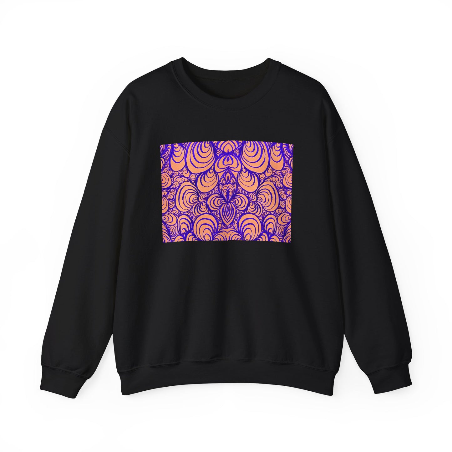 Unisex Original Line Art Sweatshirt - Puzzle Panels 1 Color Pop Run